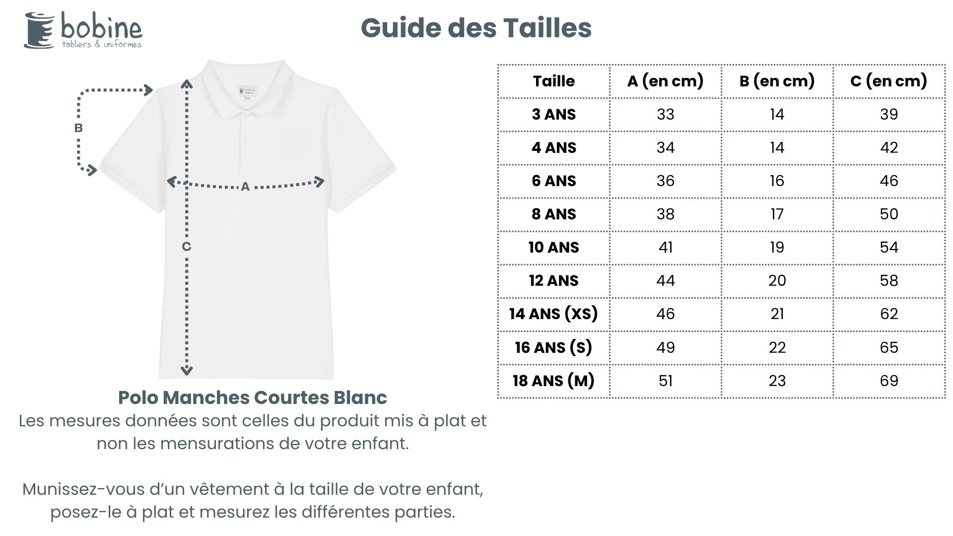 Guide des tailles