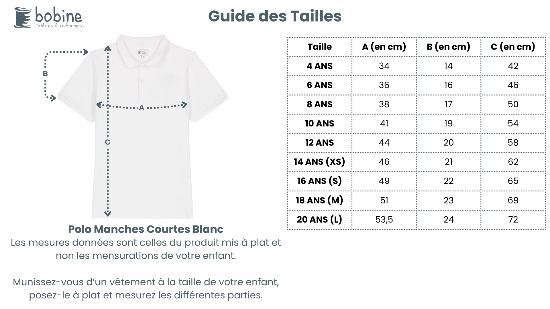 Guide des tailles