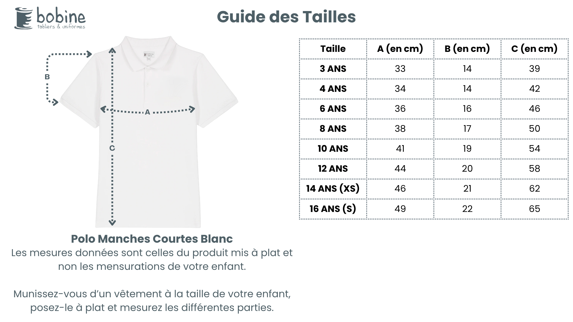 Guide des tailles