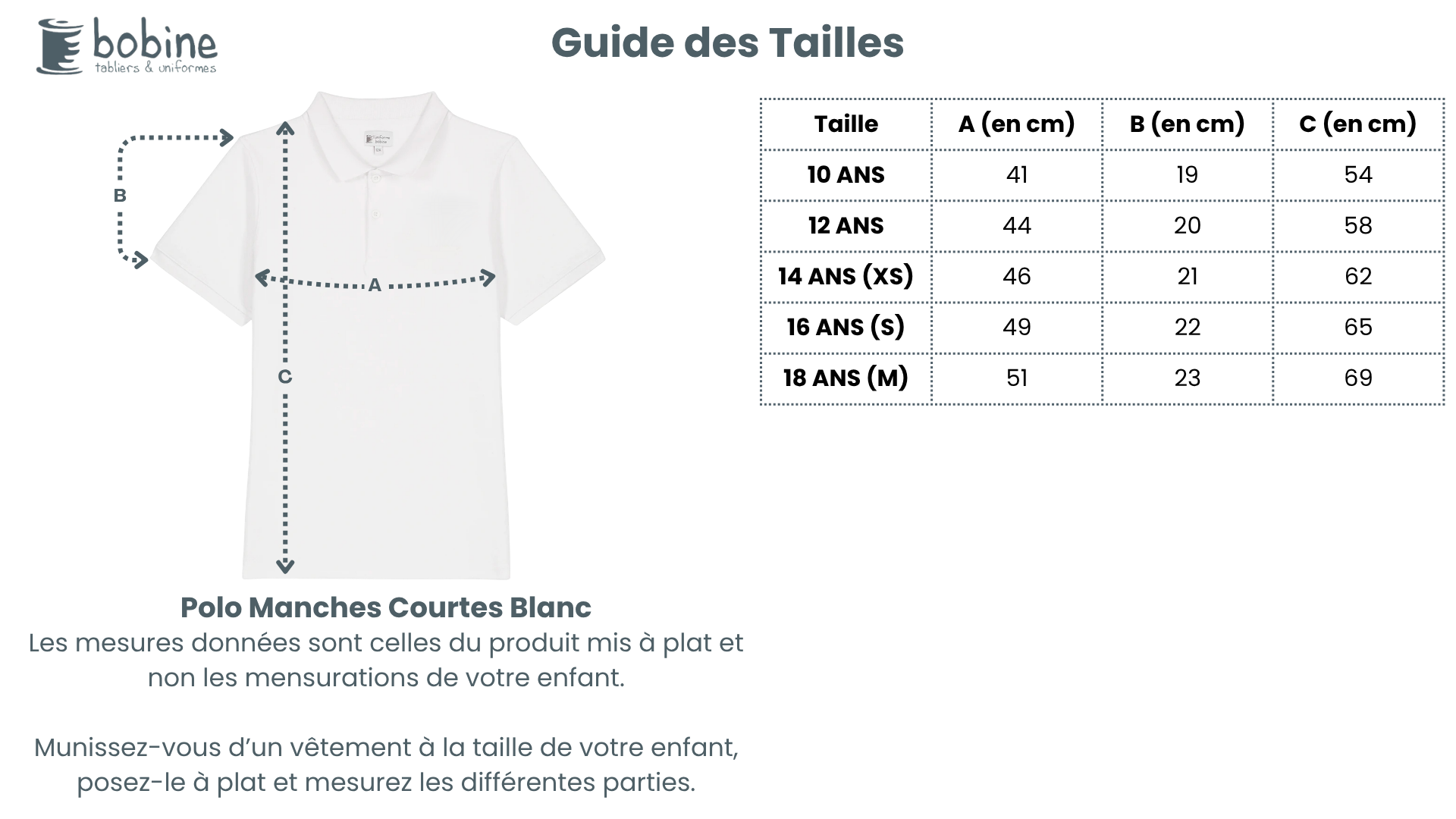 Guide des tailles