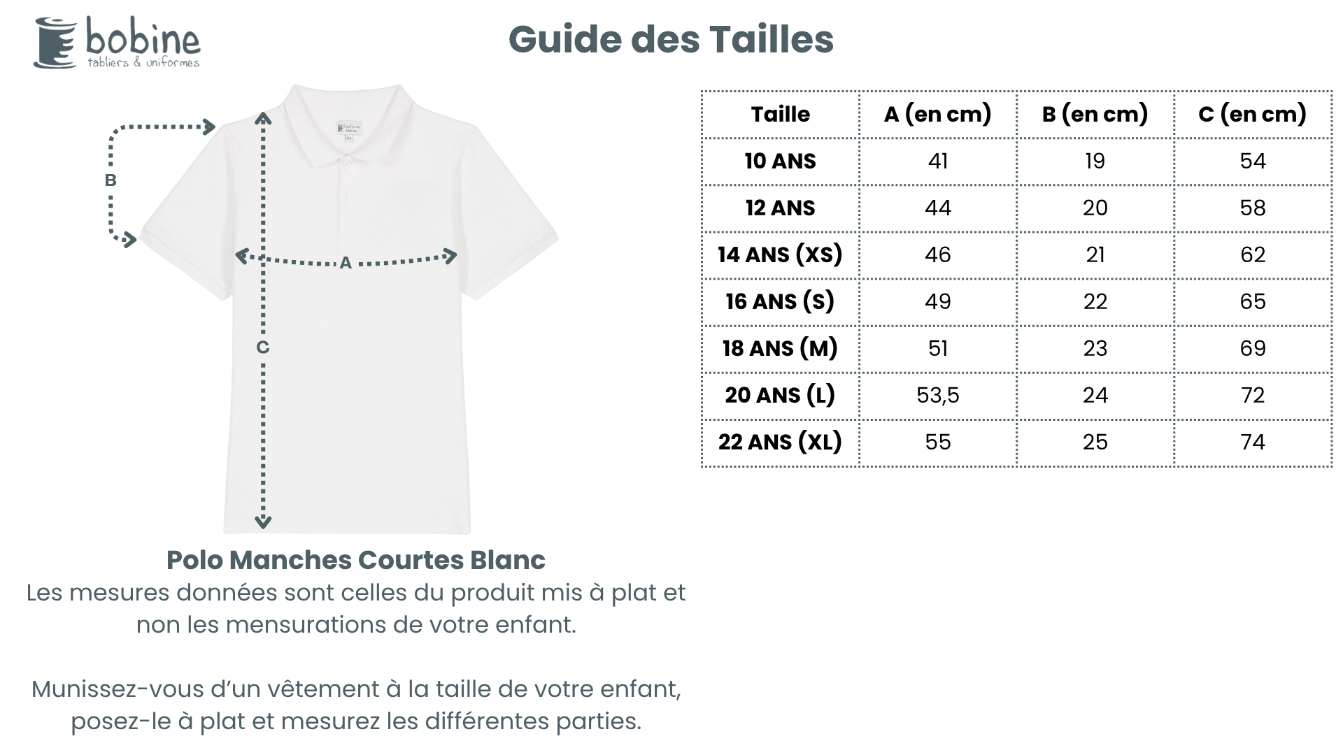 Guide des tailles