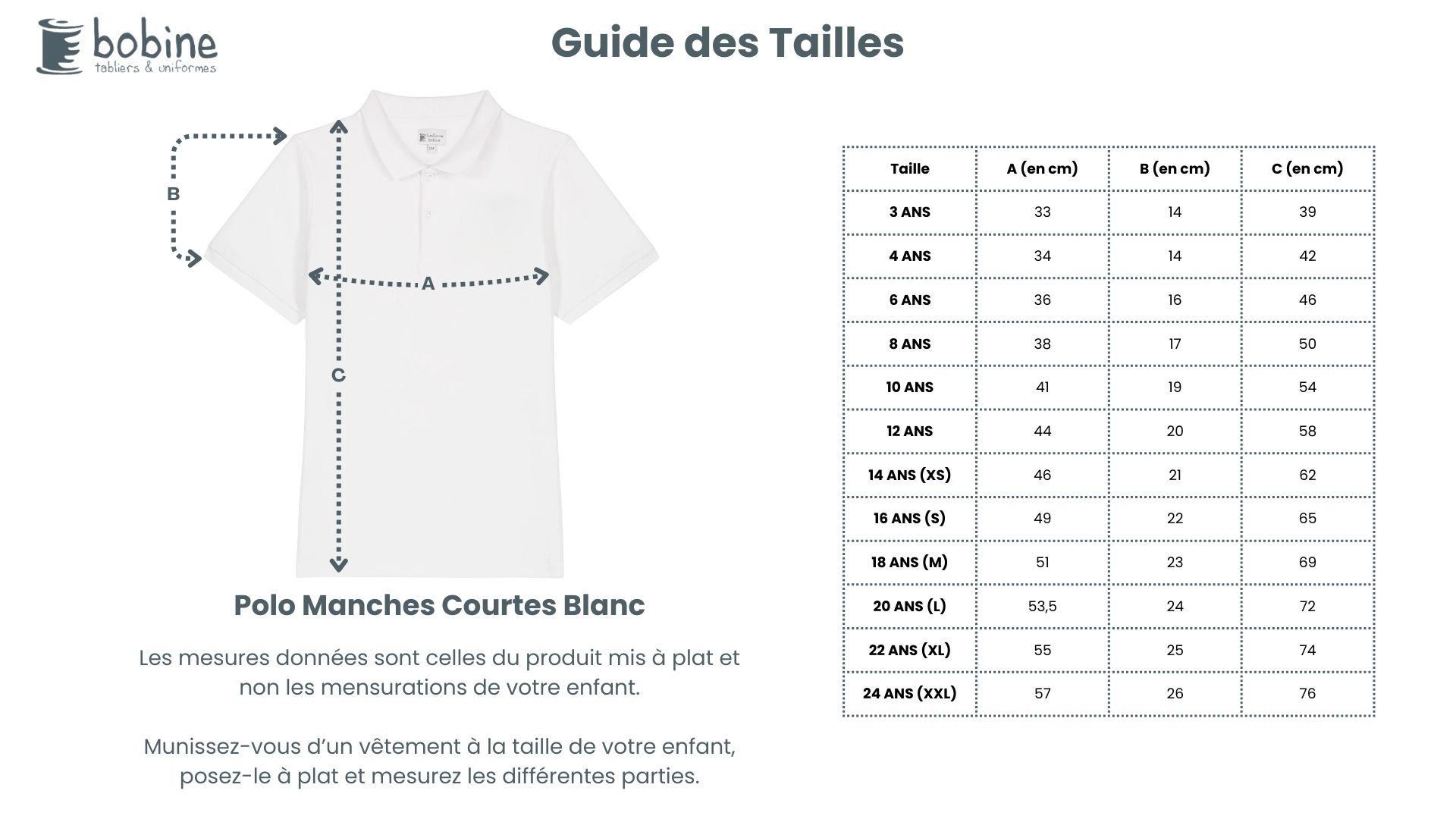 Guide des tailles