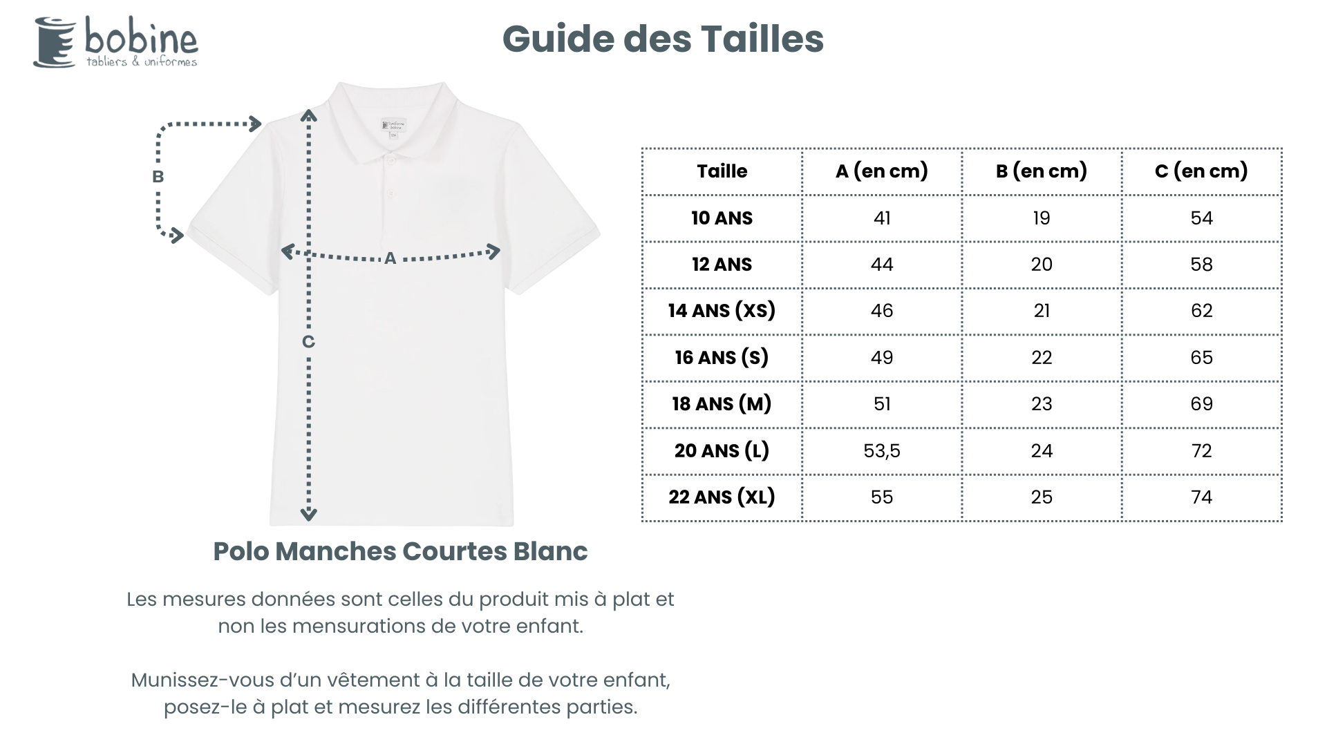 Guide des tailles