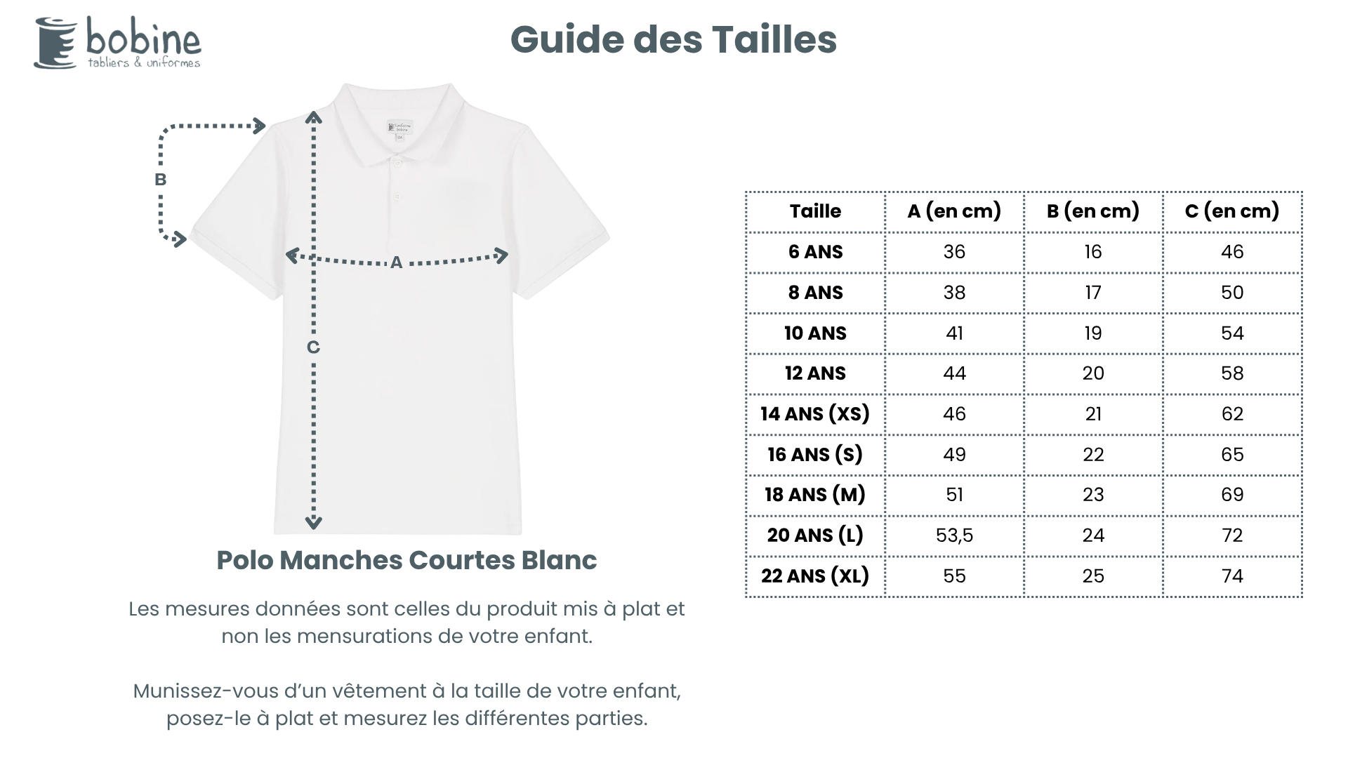 Guide des tailles