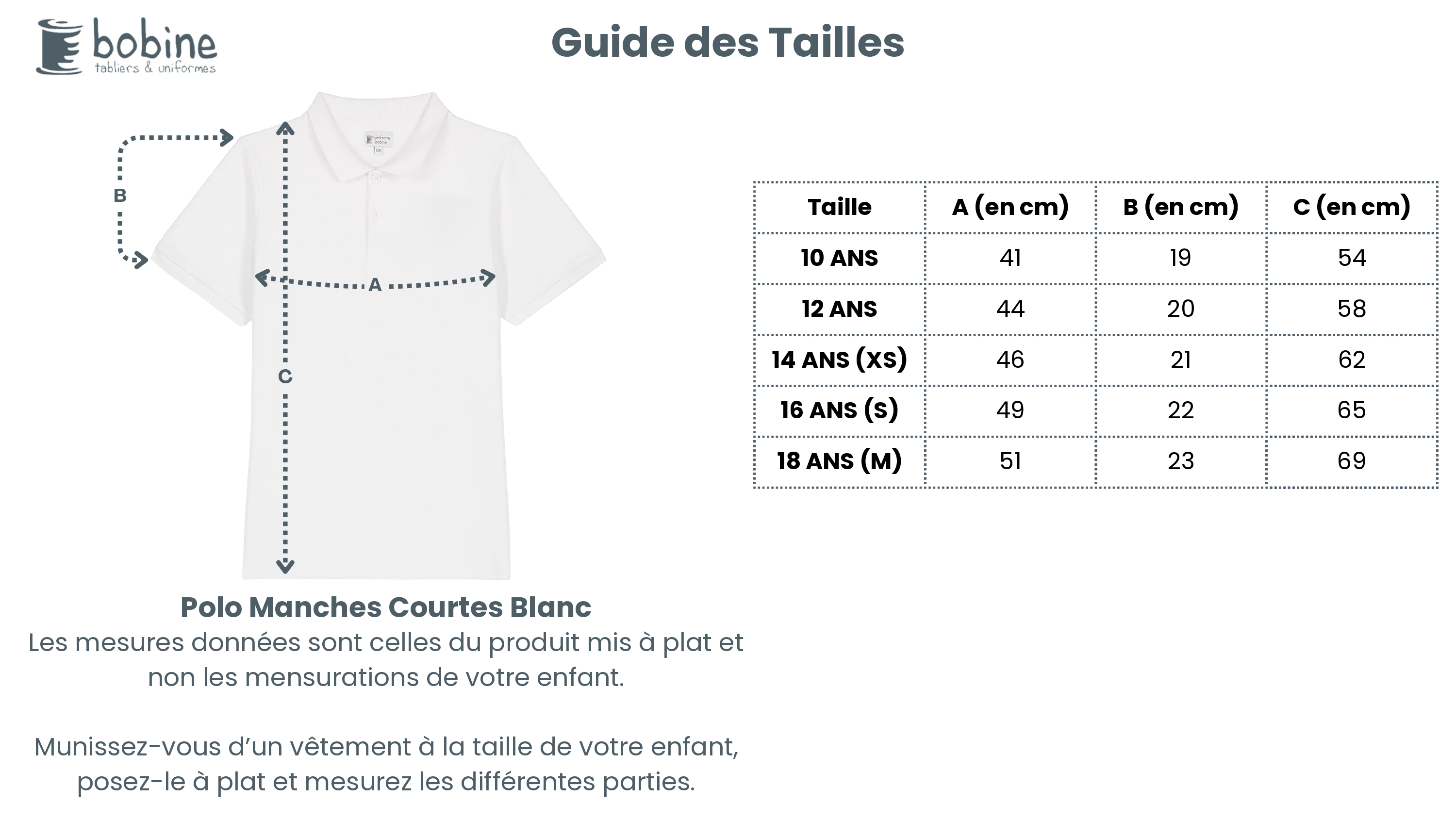 Guide des tailles