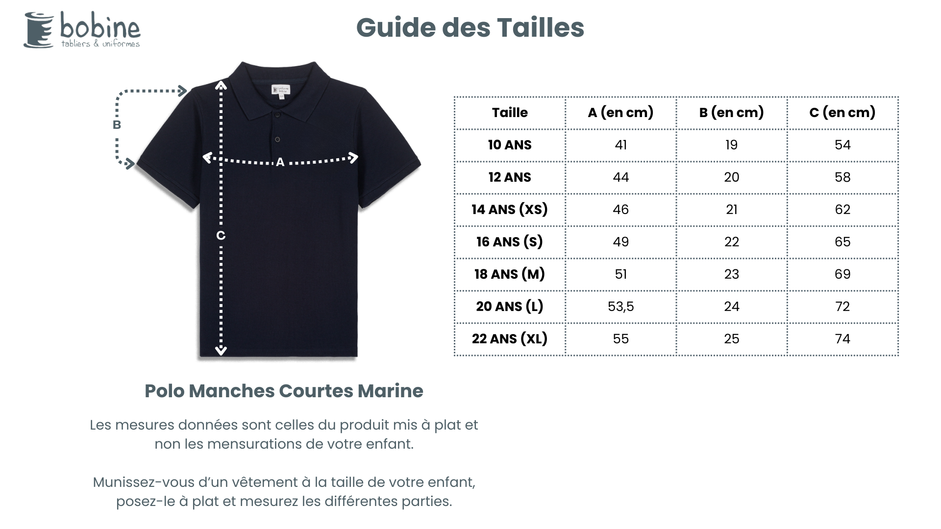 Guide des tailles