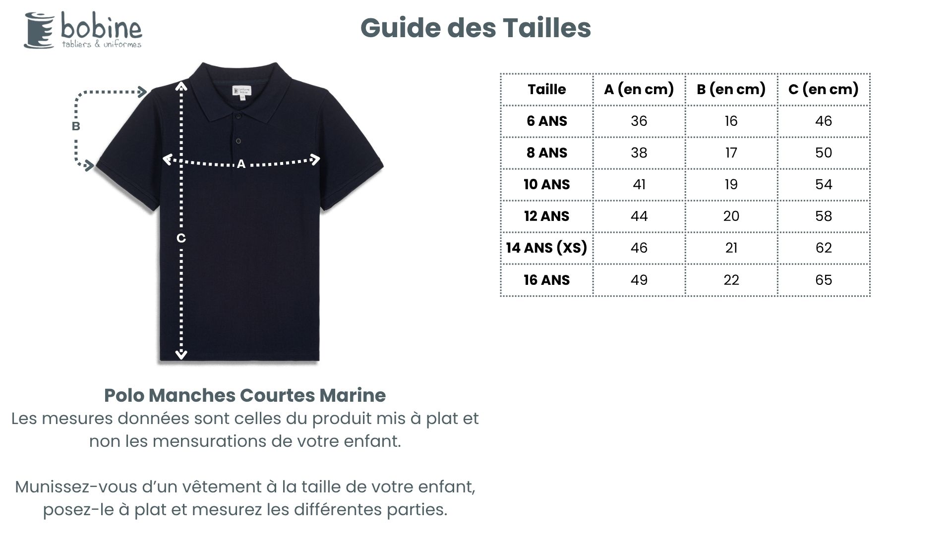 Guide des tailles