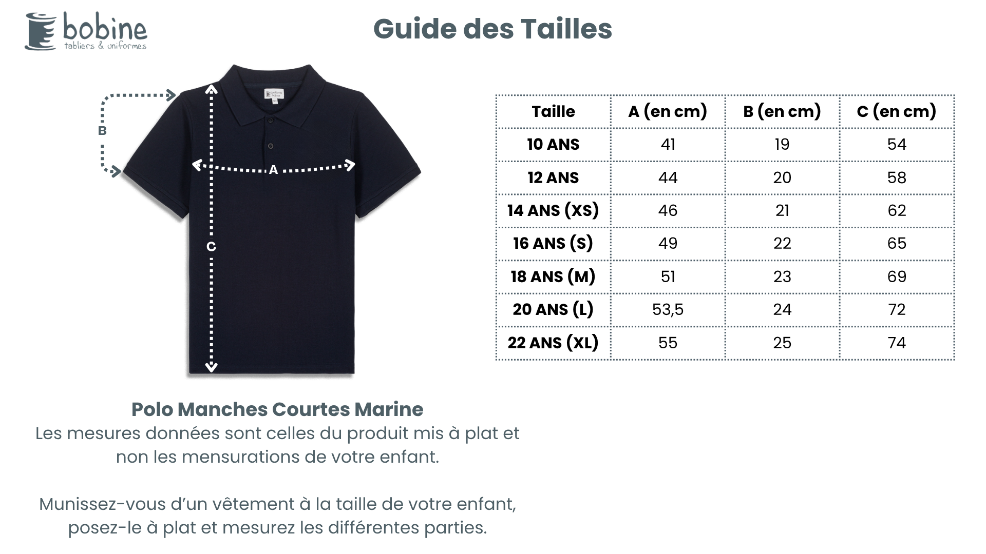 Guide des tailles