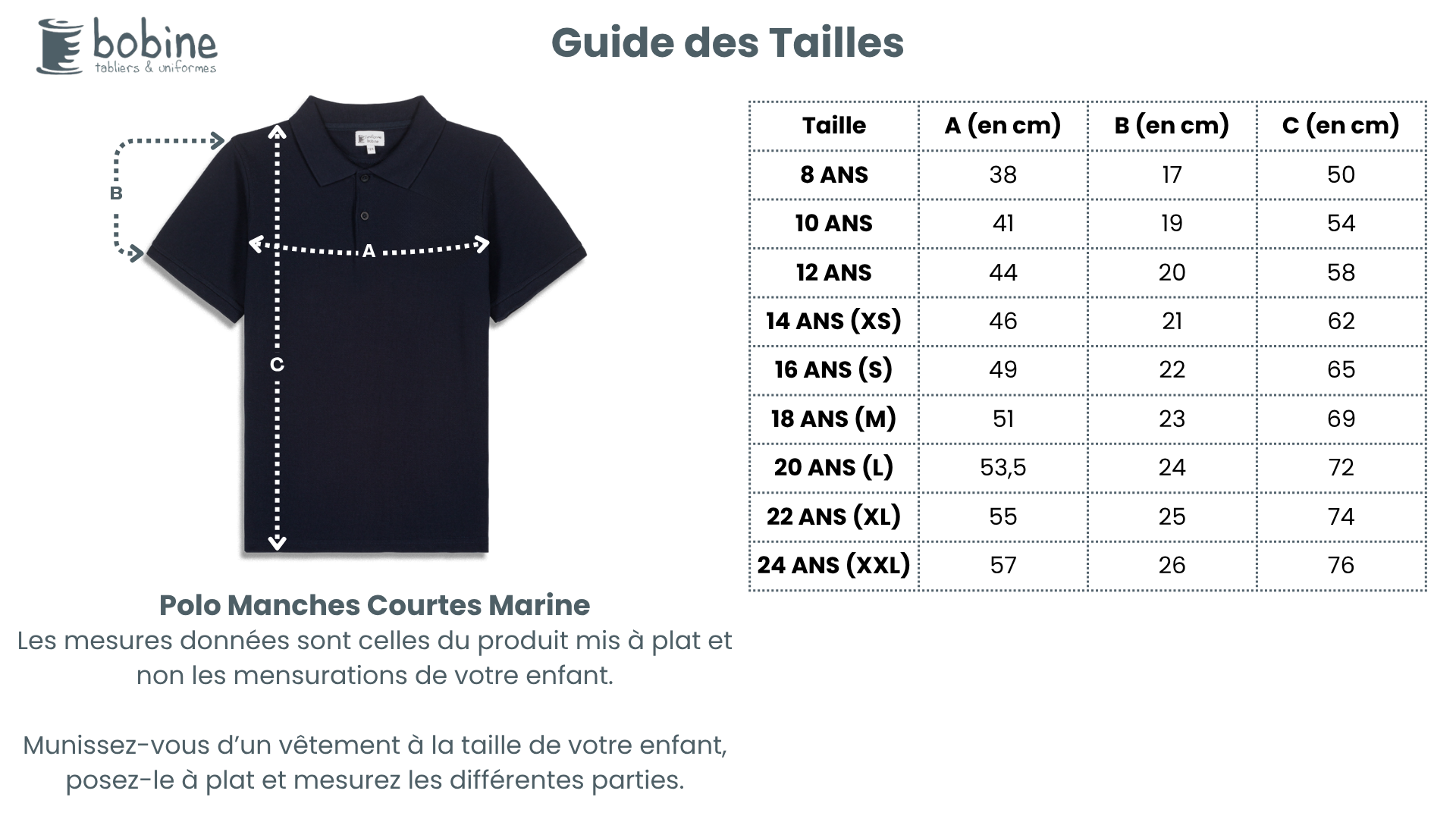 Guide des tailles