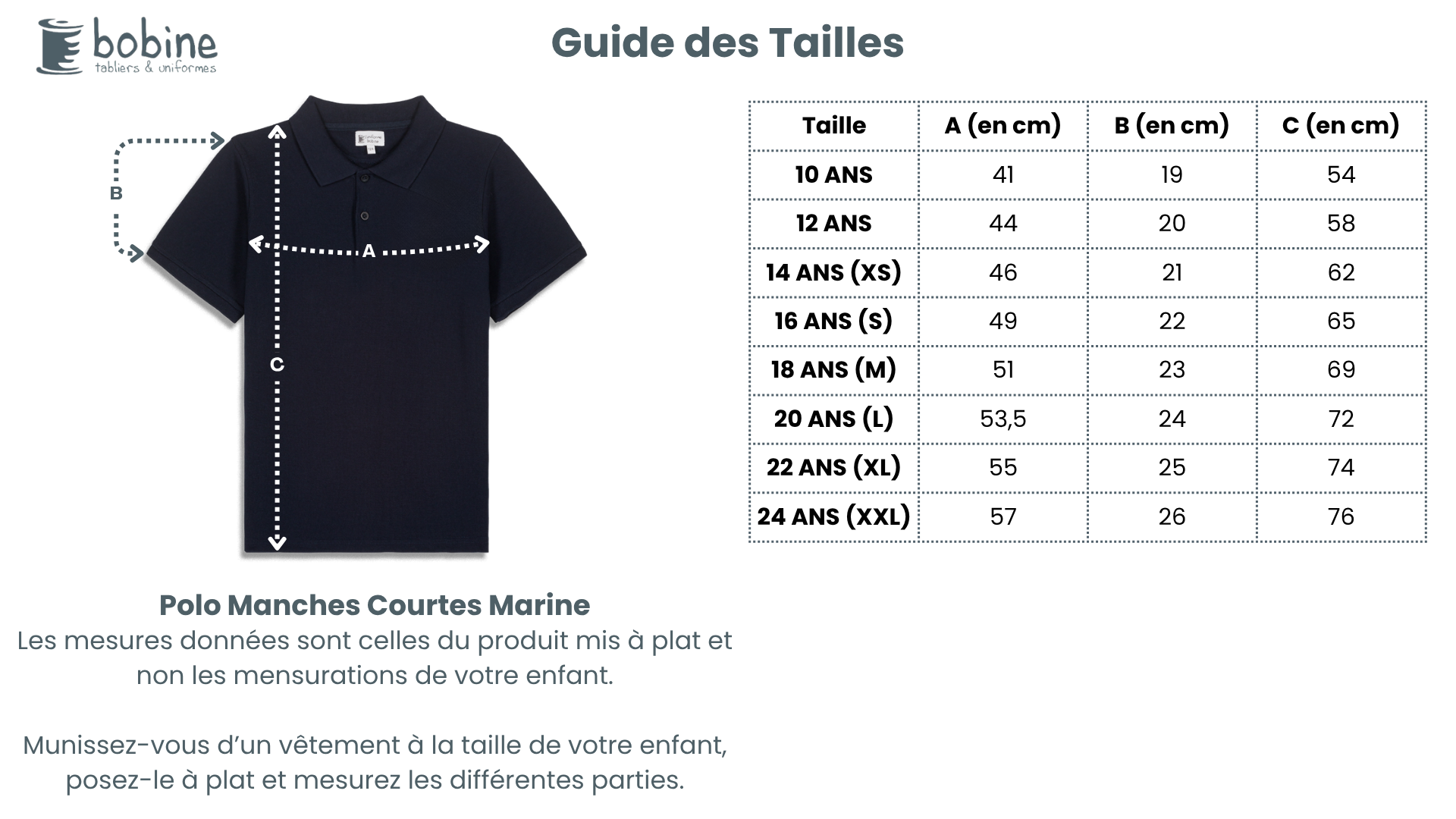Guide des tailles
