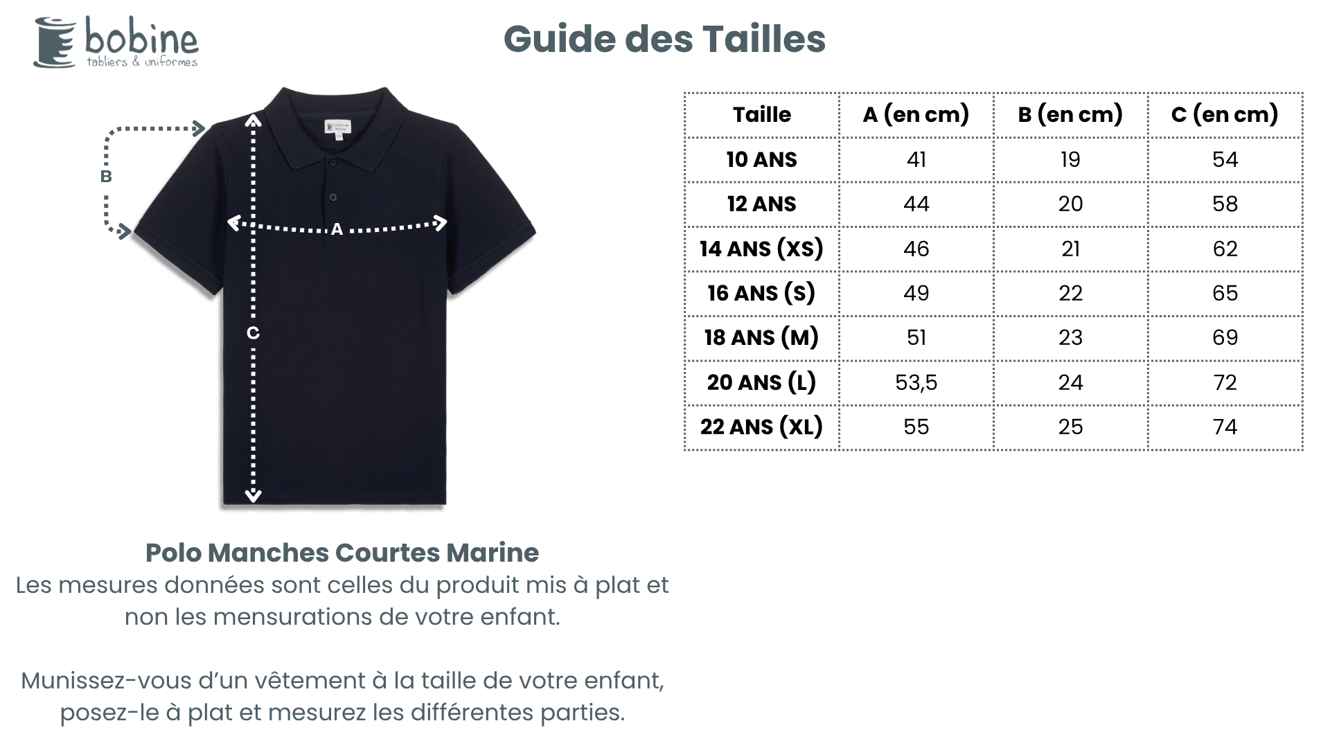 Guide des tailles