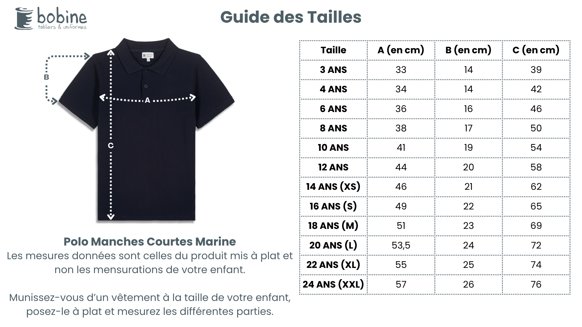 Guide des tailles