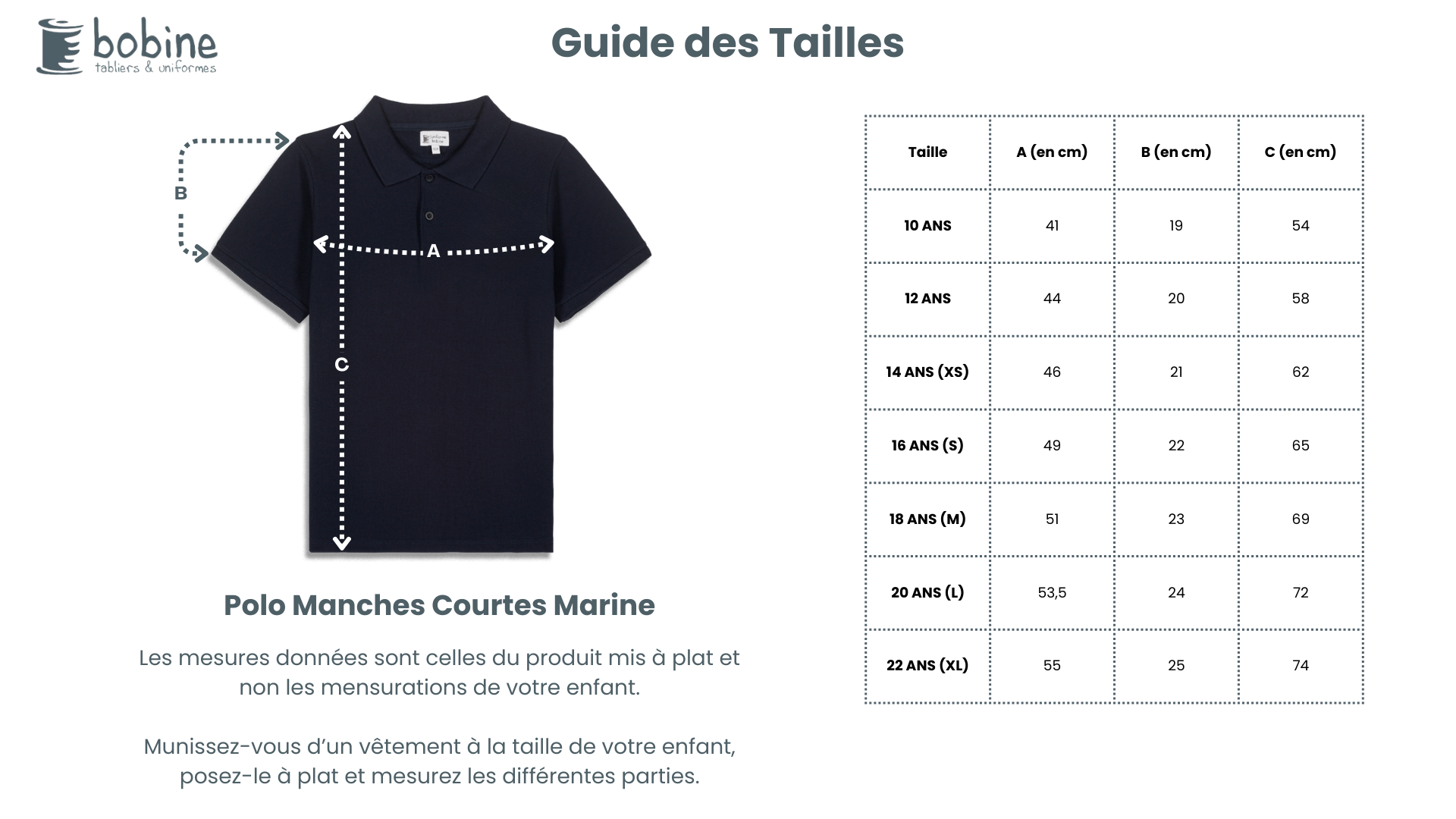 Guide des tailles