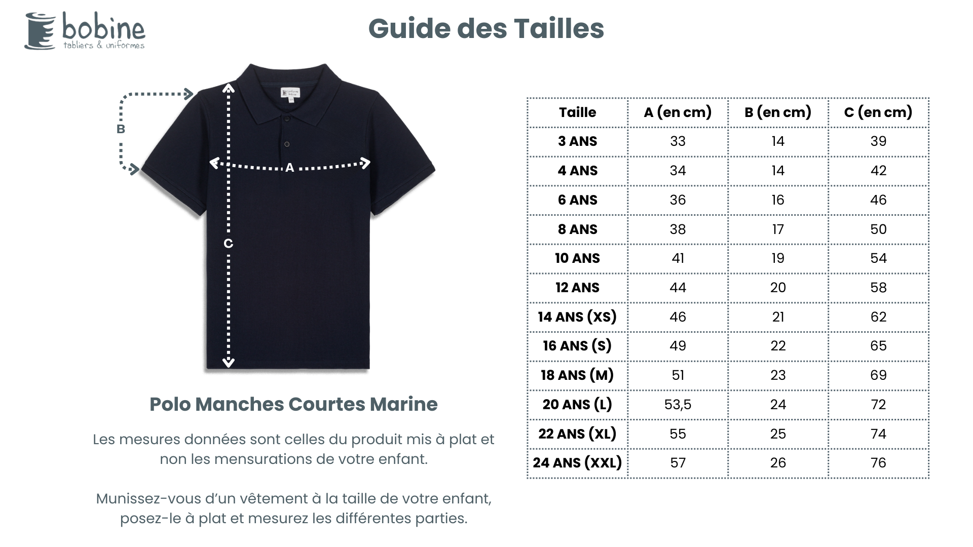 Guide des tailles