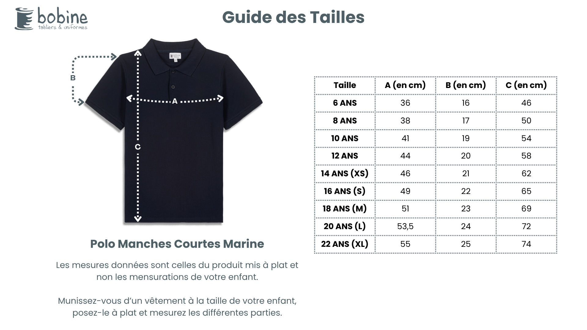 Guide des tailles