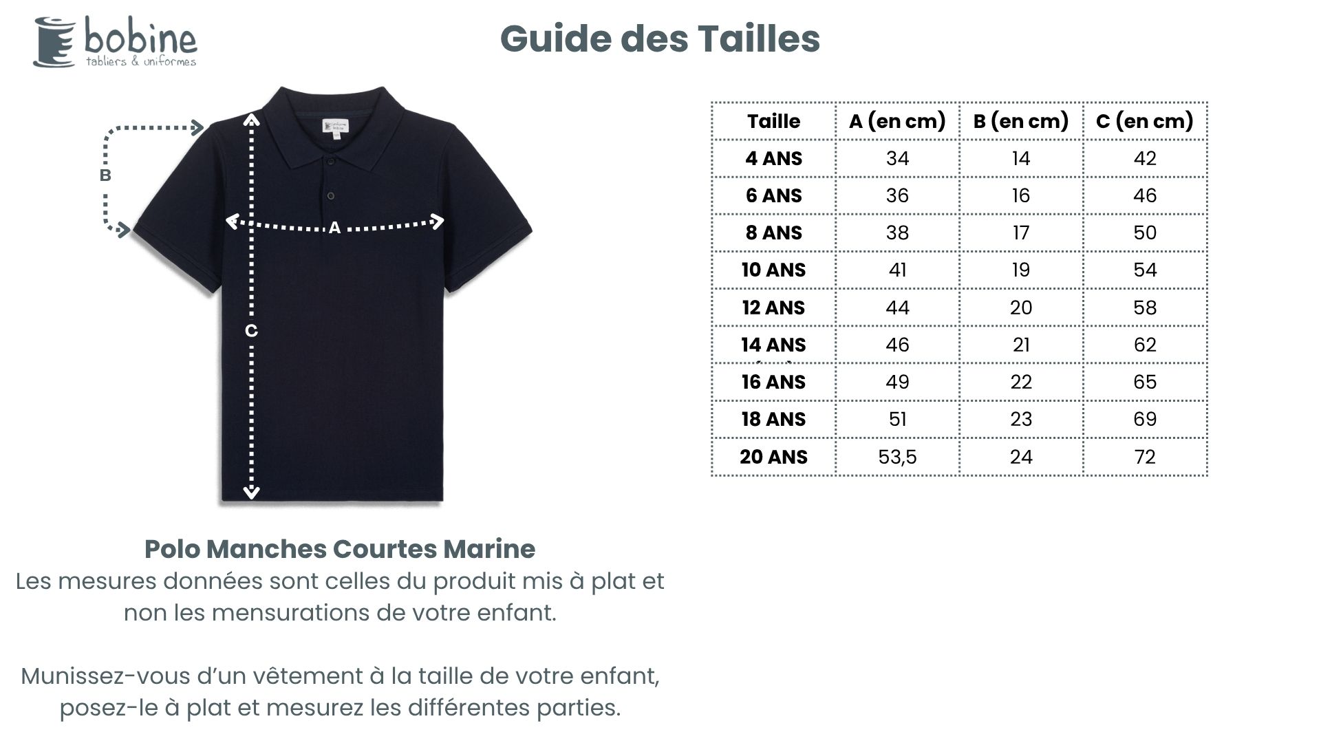 Guide des tailles
