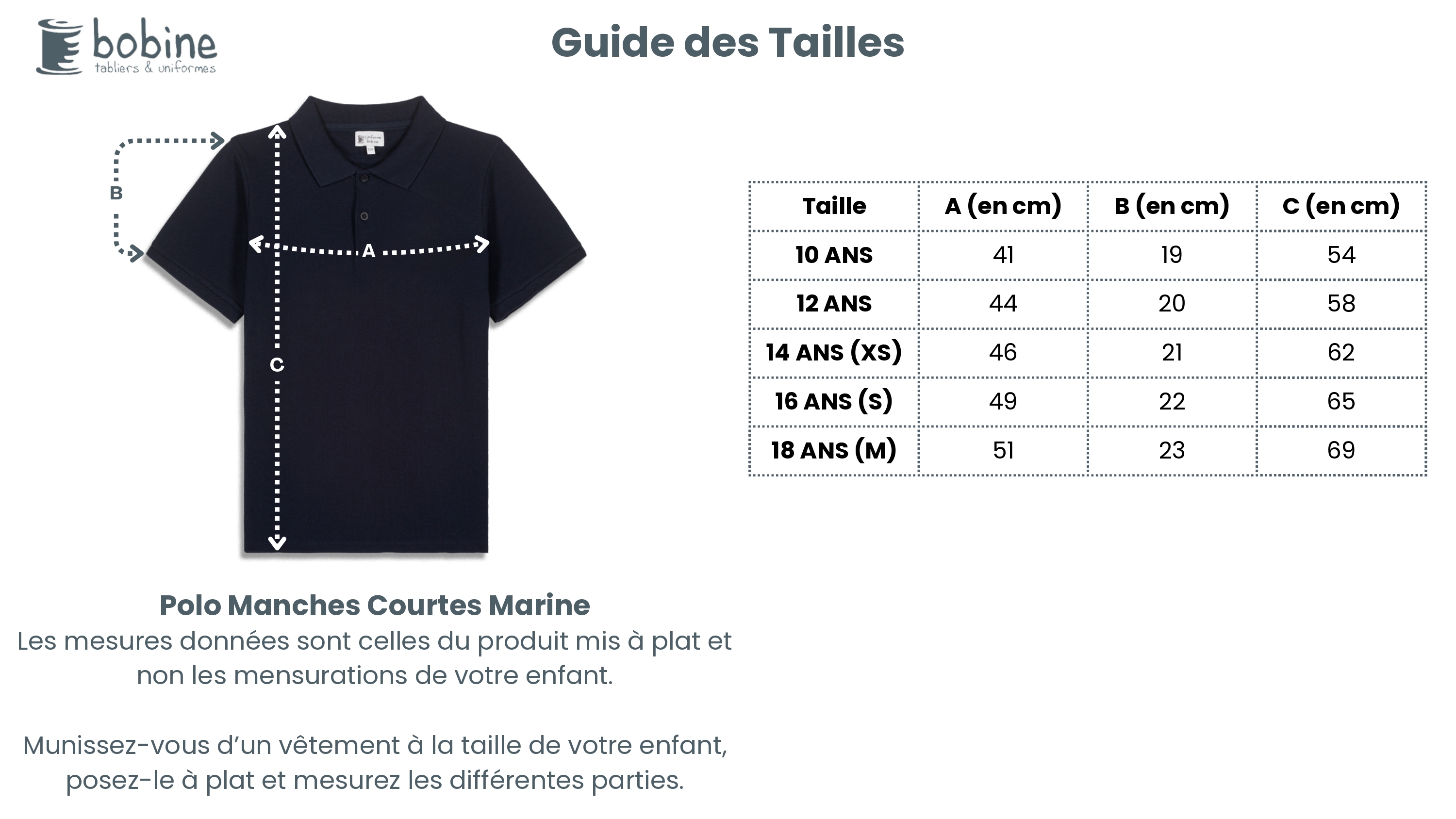 Guide des tailles