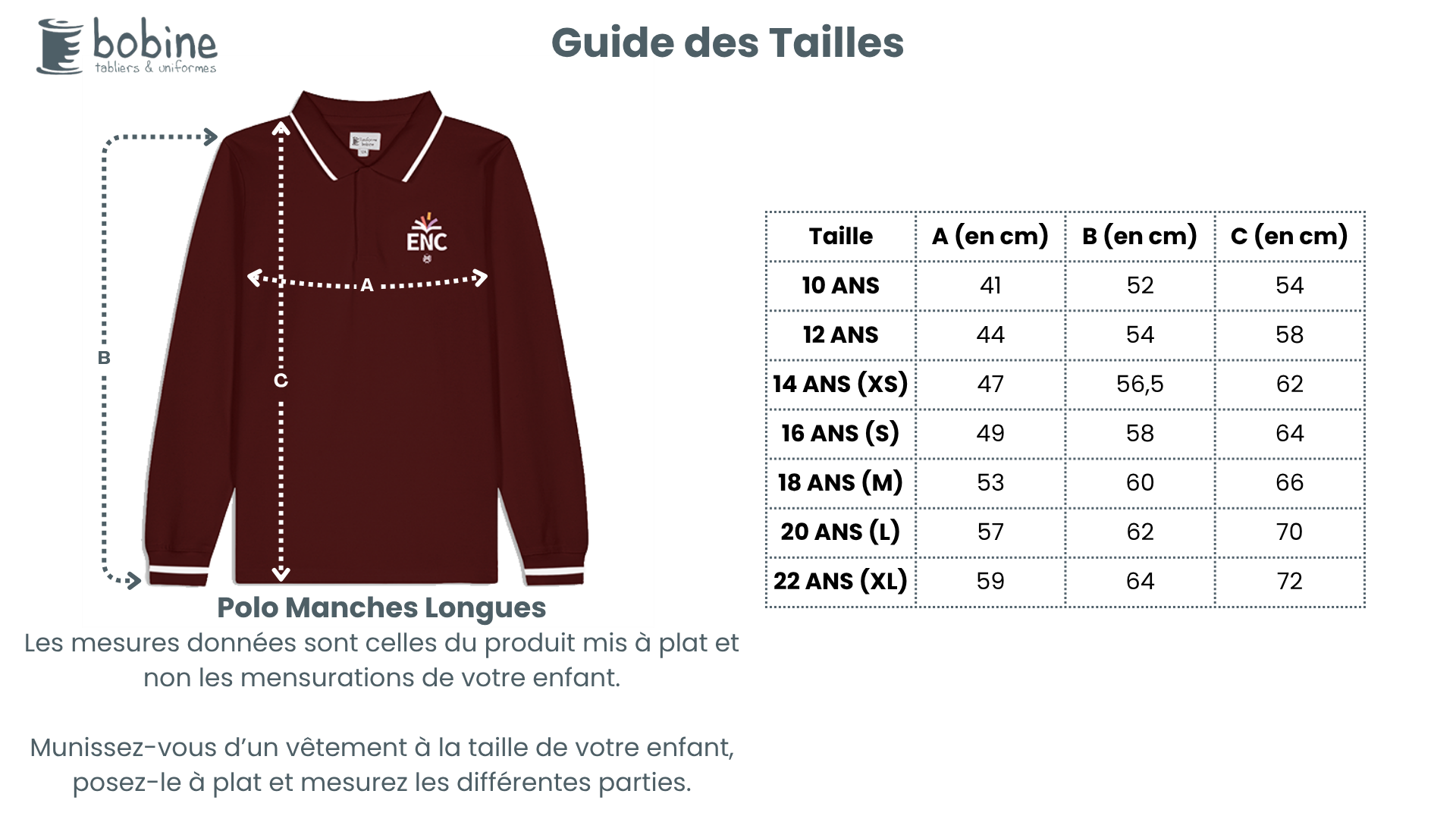Guide des tailles