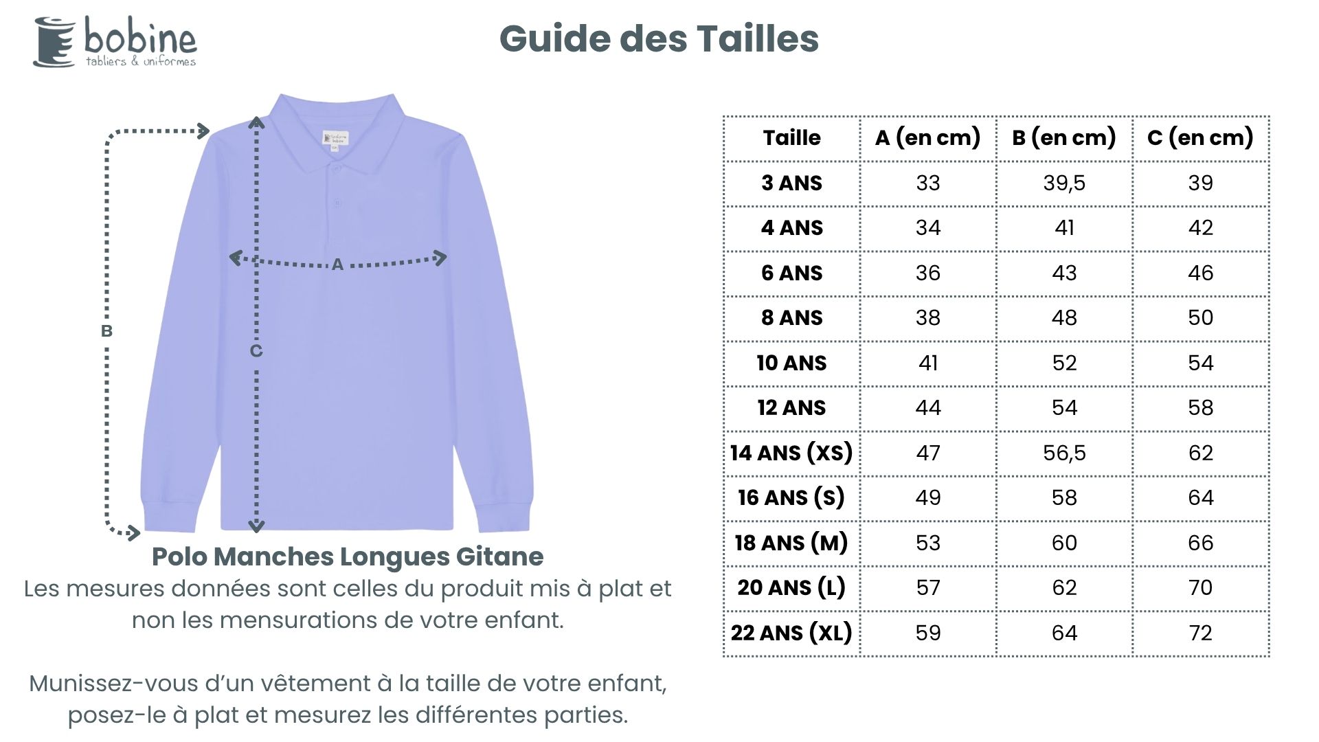 Guide des tailles