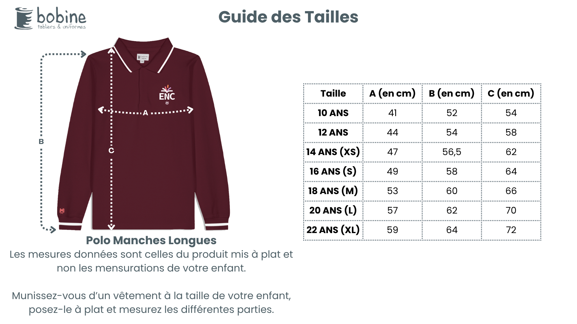 Guide des tailles