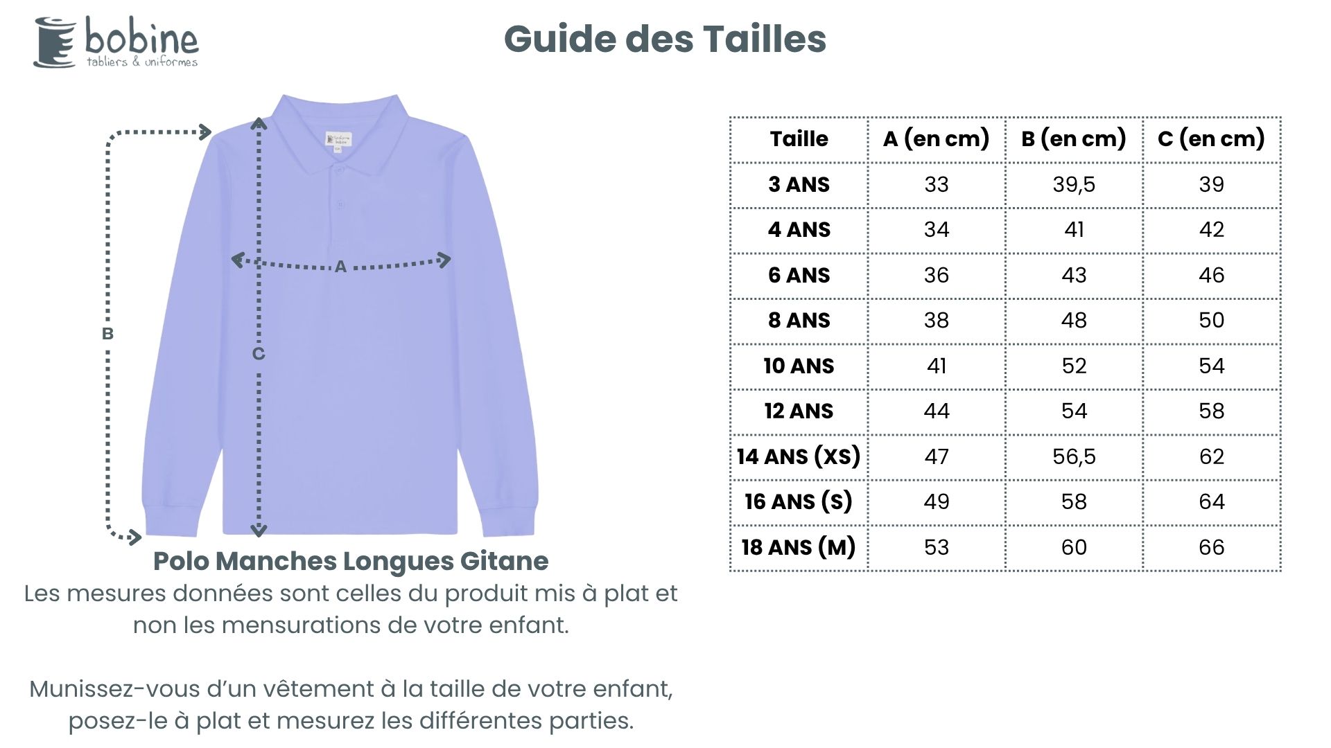 Guide des tailles