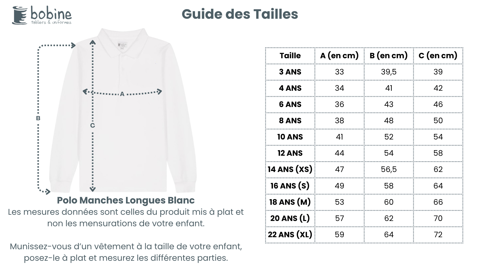 Guide des tailles
