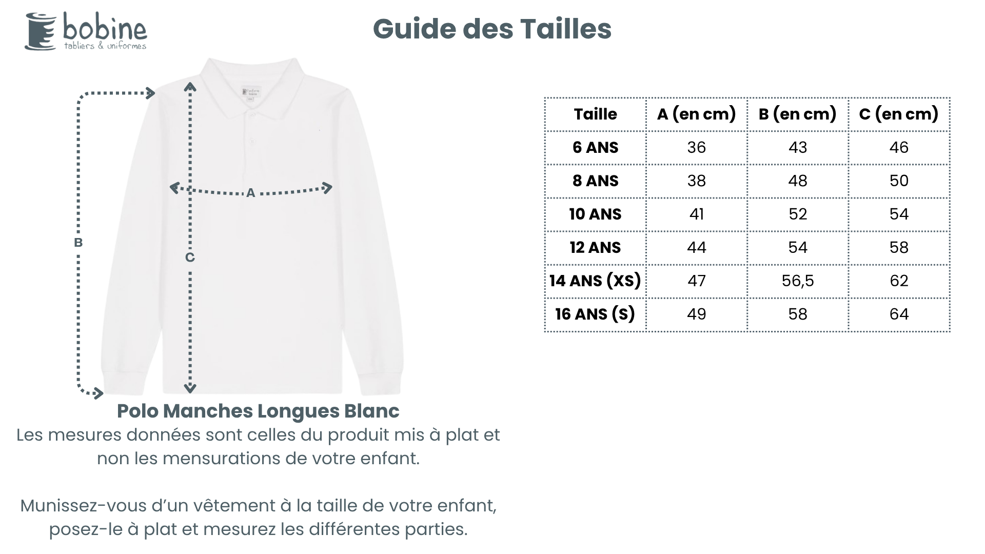 Guide des tailles