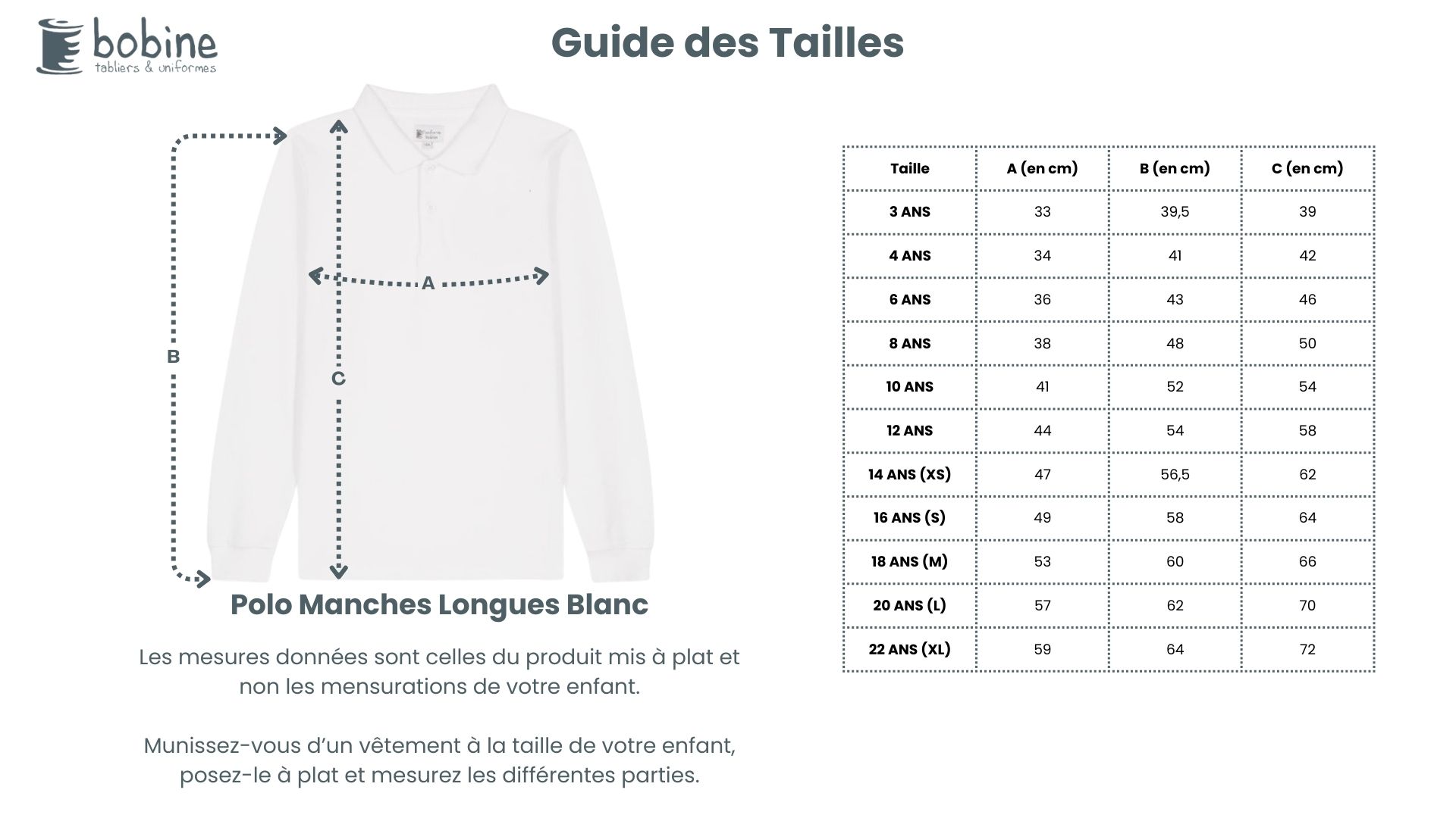 Guide des tailles