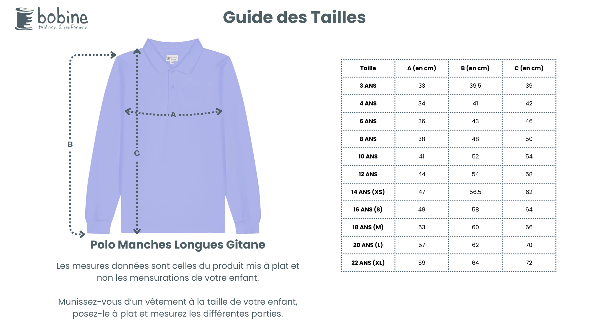 Guide des tailles