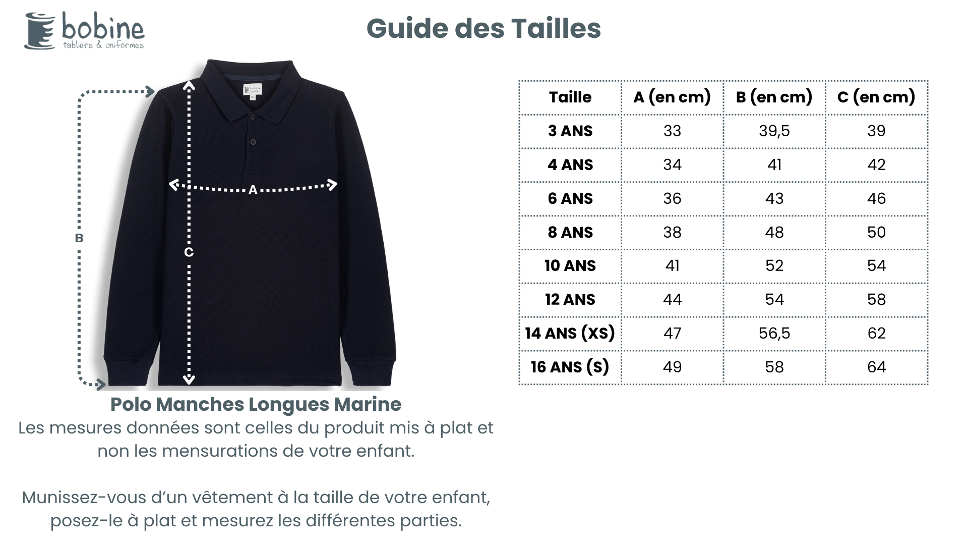 Guide des tailles