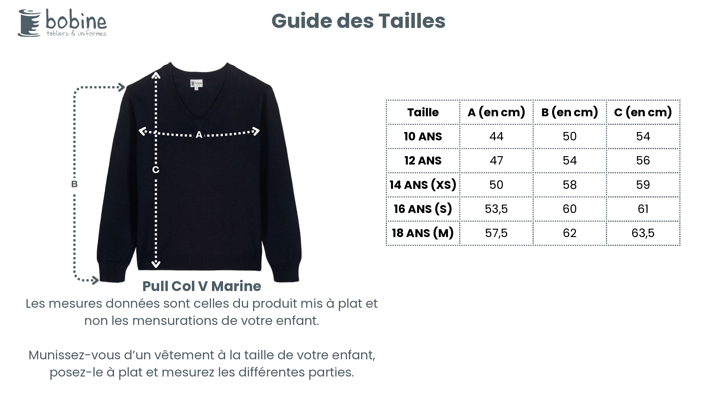 Guide des tailles