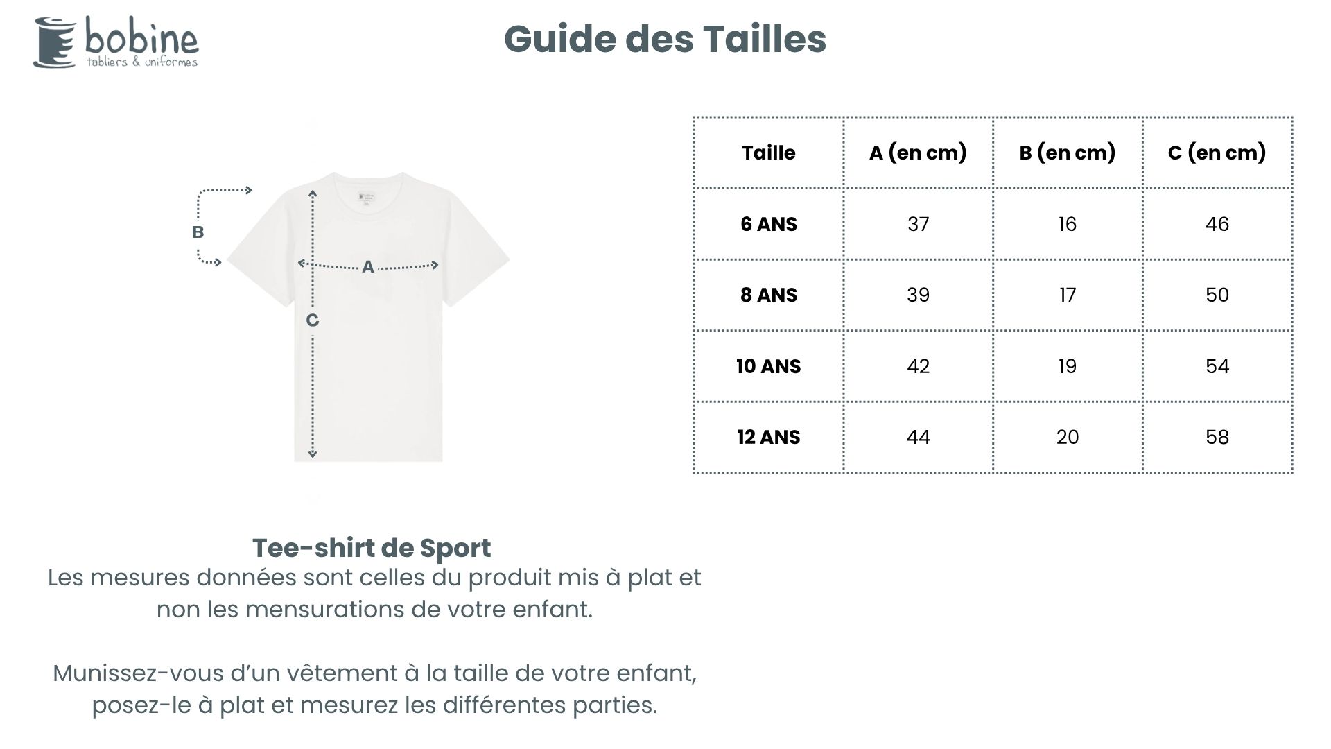 Guide des tailles