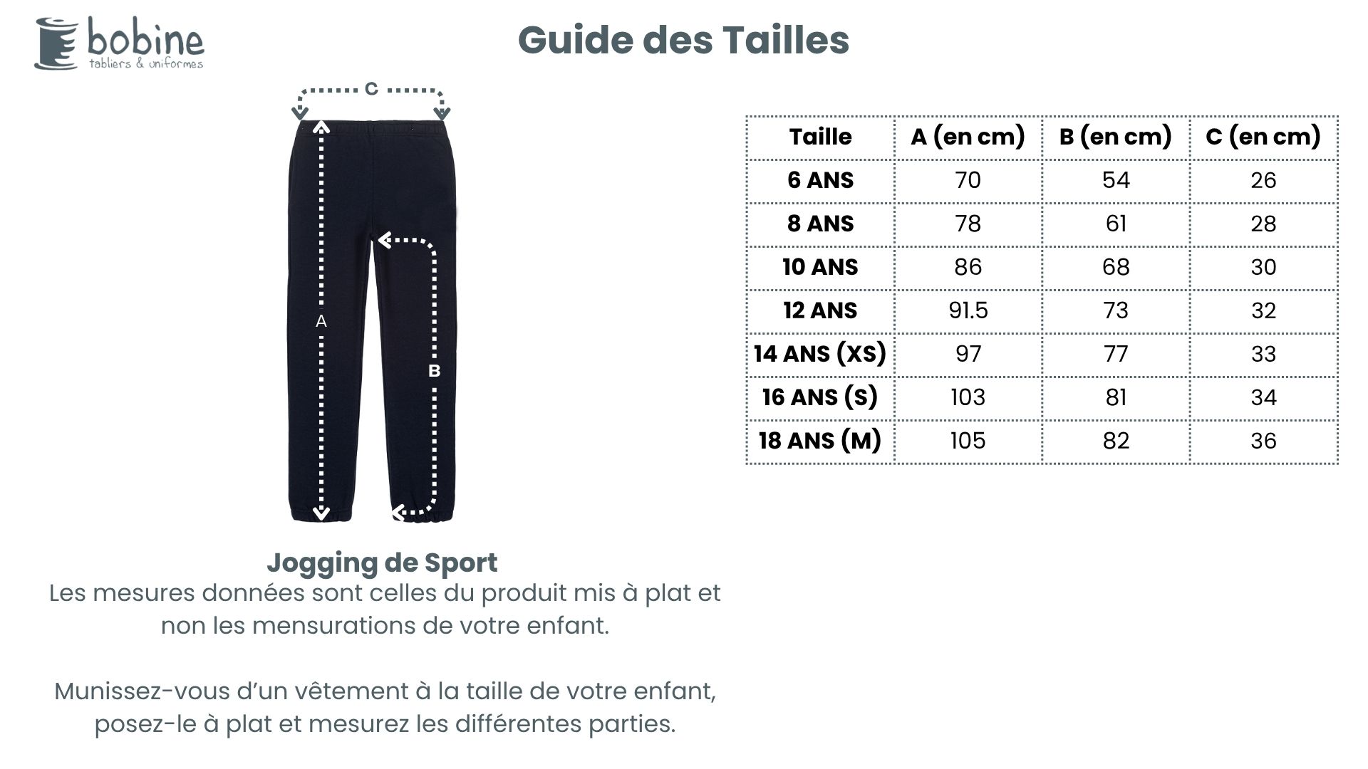 Guide des tailles