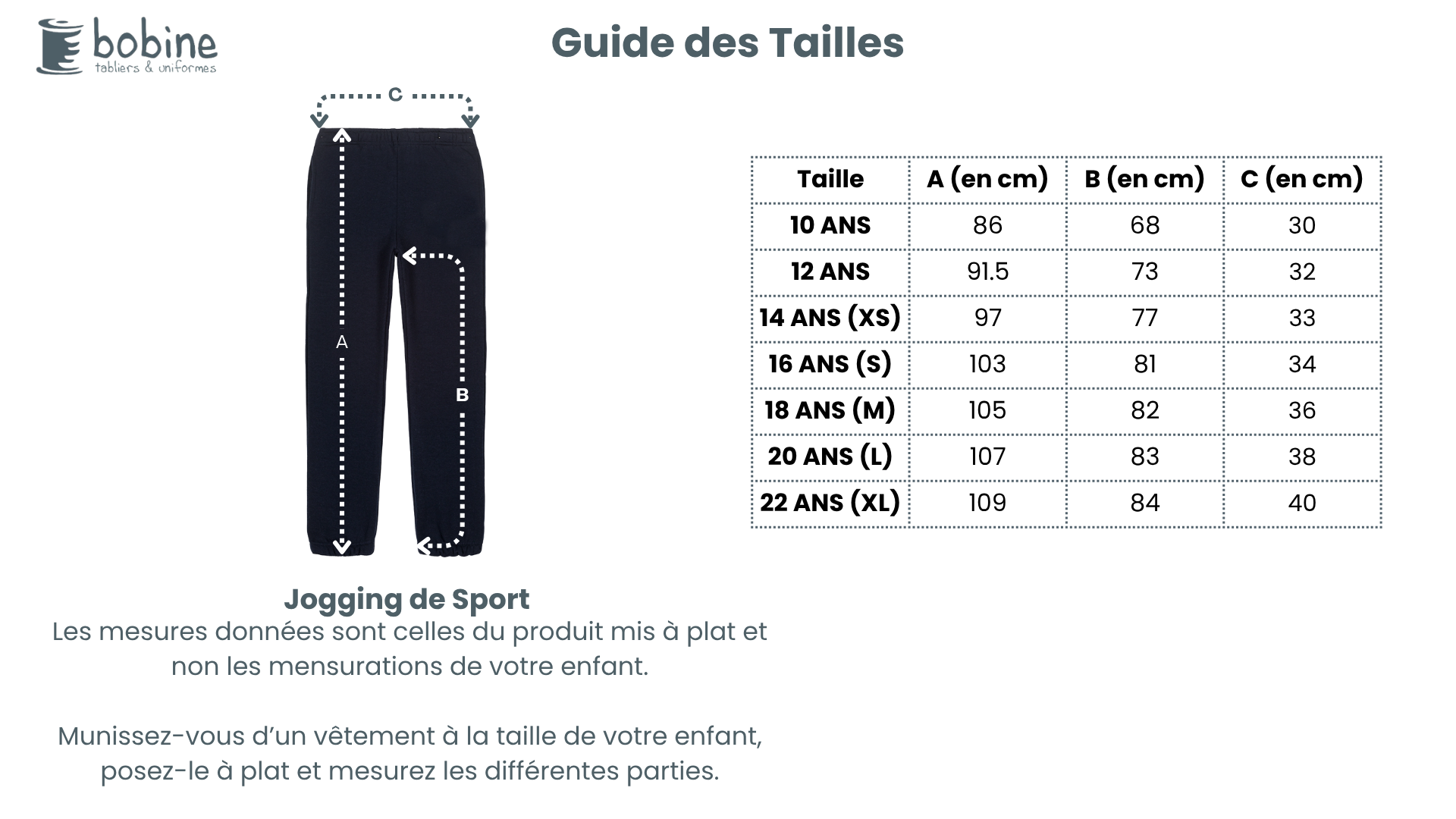 Guide des tailles