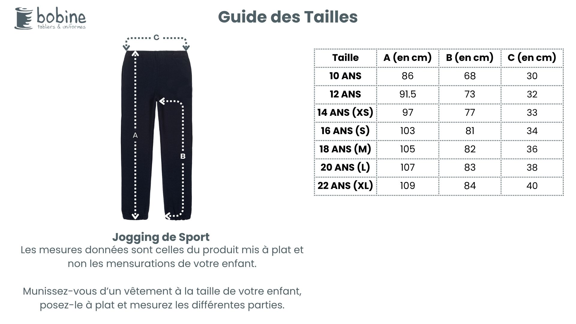 Guide des tailles