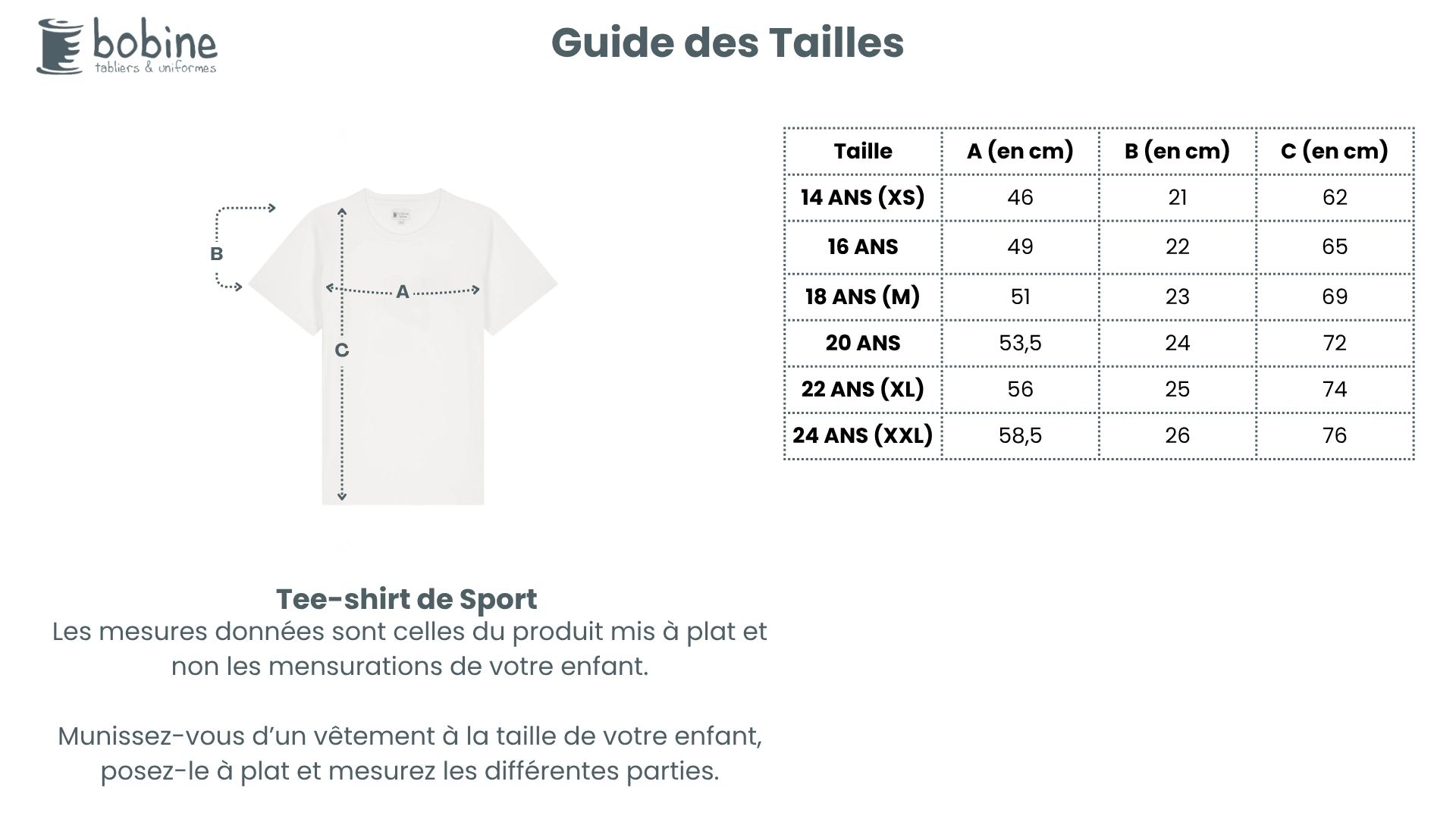 Guide des tailles