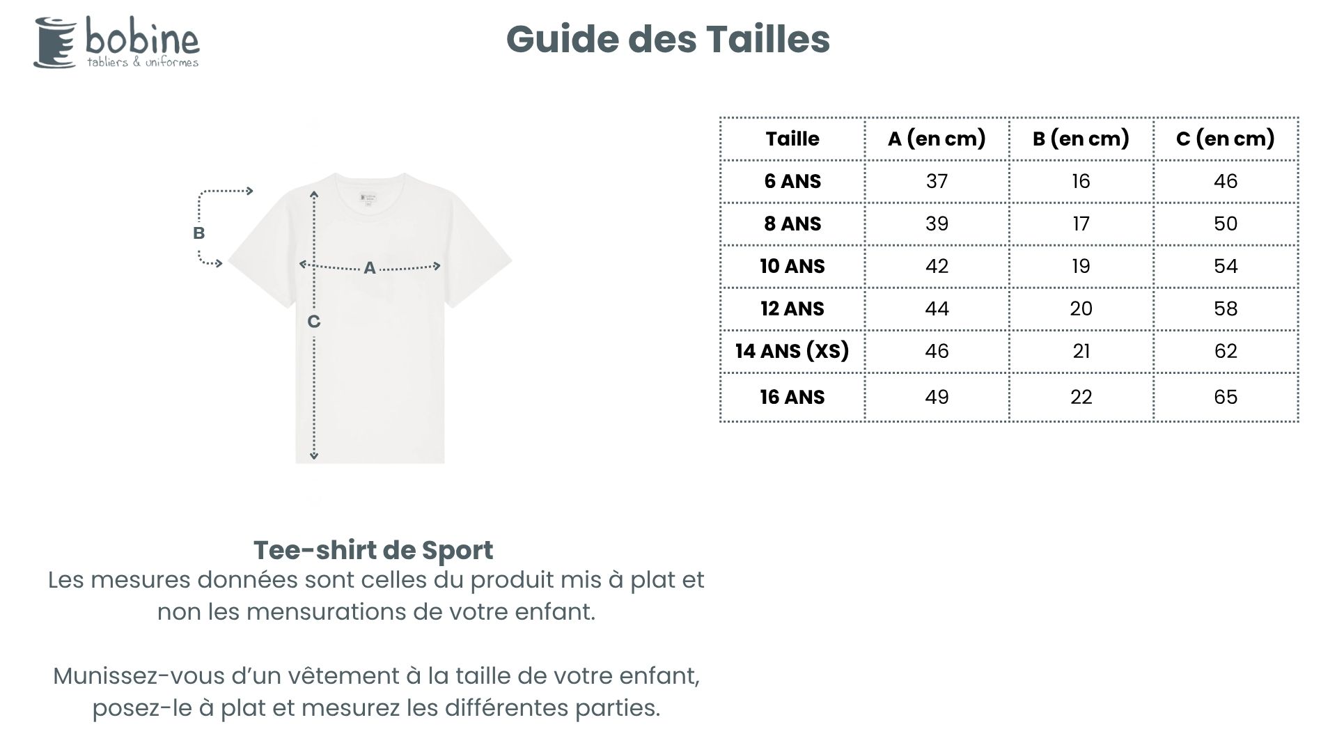 Guide des tailles