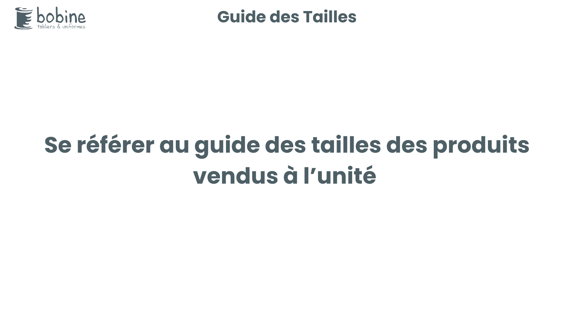 Guide des tailles