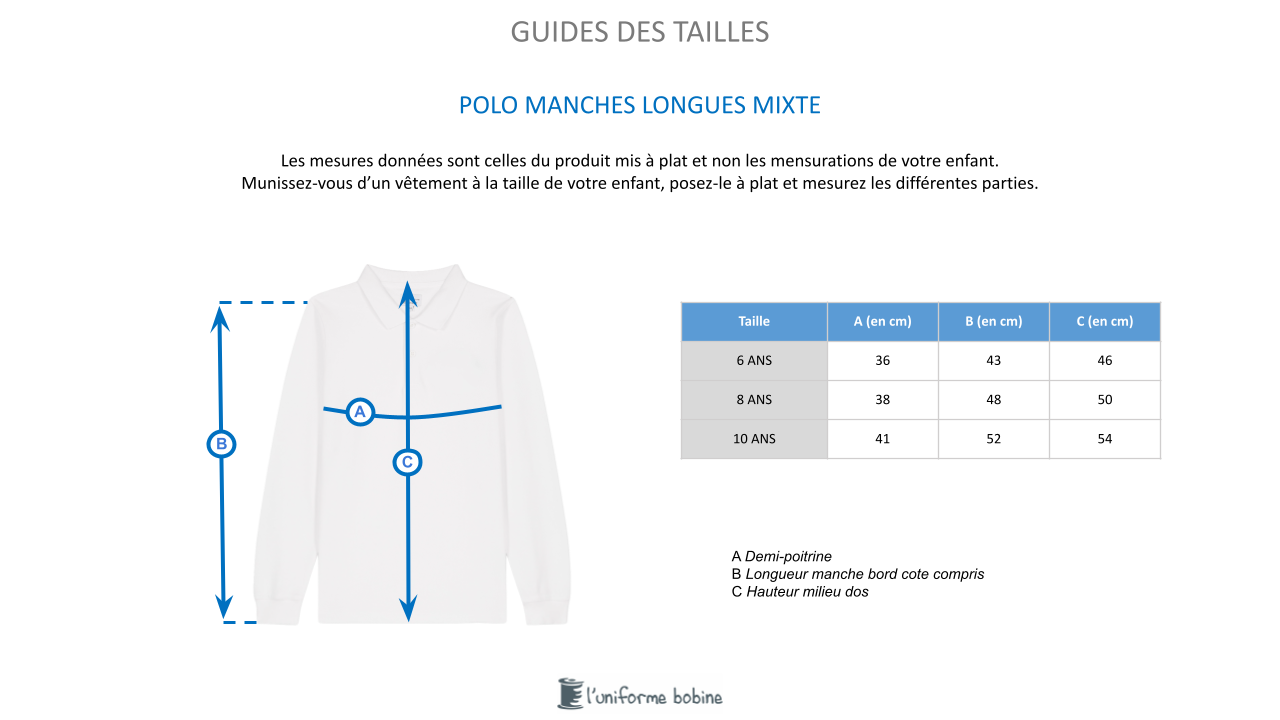 Guide des tailles