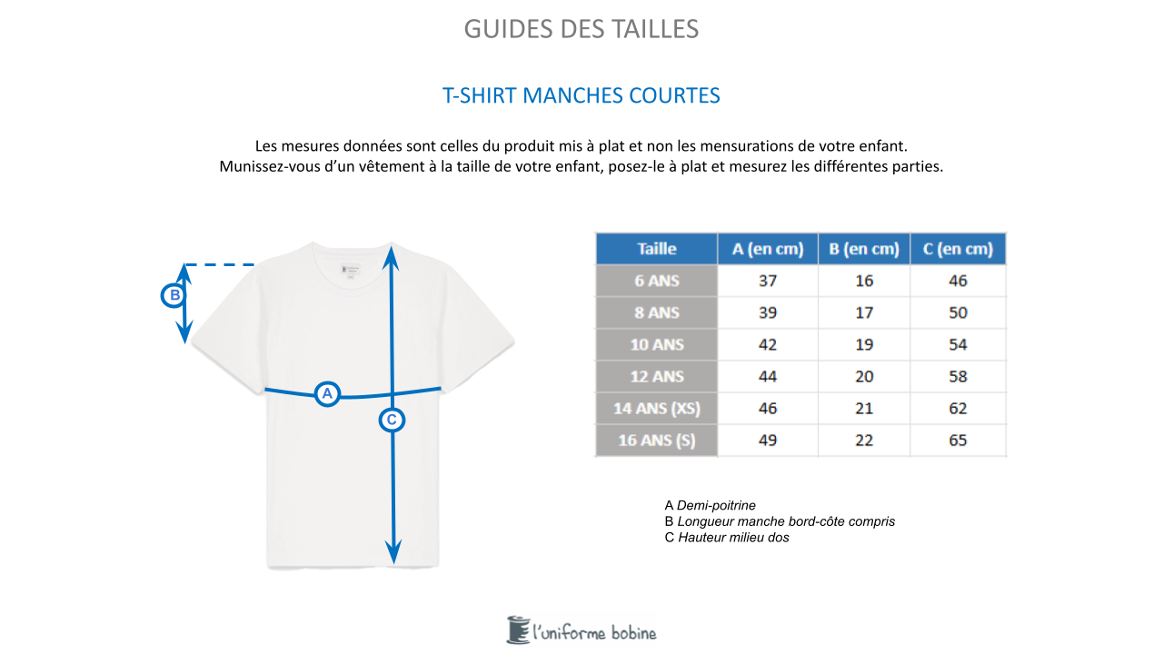 Guide des tailles