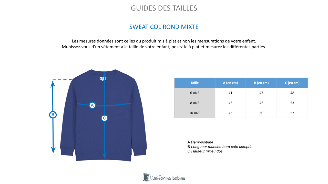 Guide des tailles