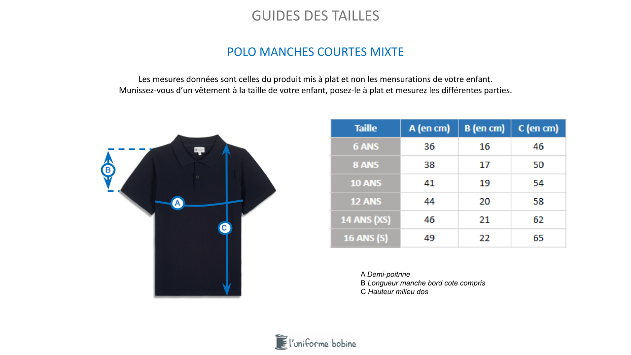 Guide des tailles
