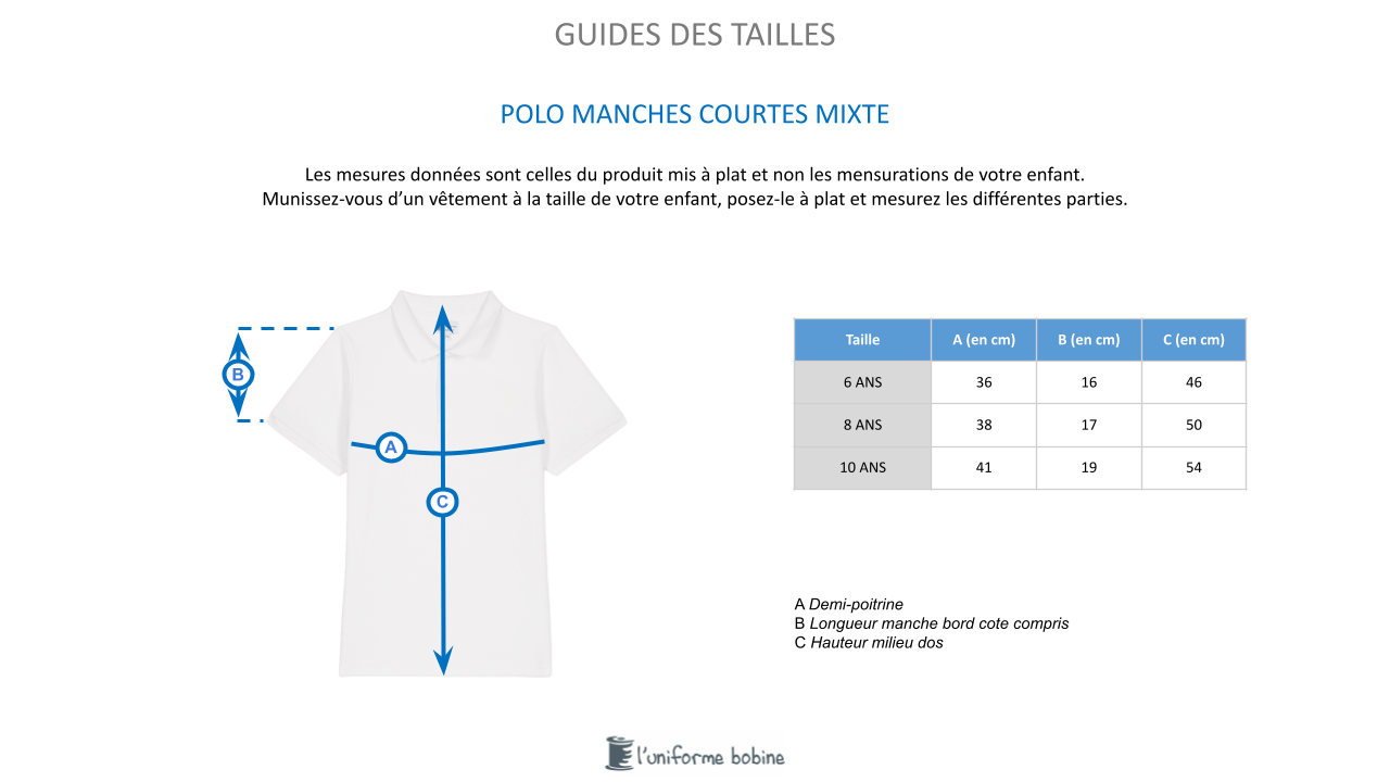Guide des tailles