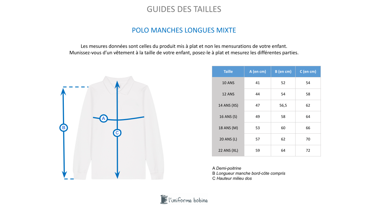 Guide des tailles