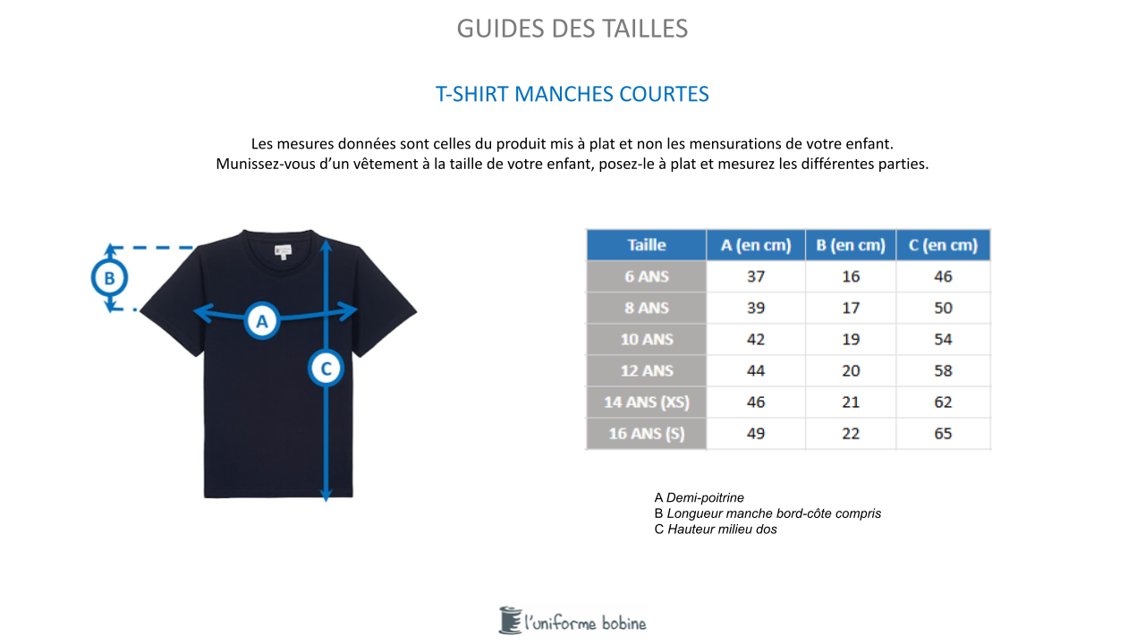 Guide des tailles