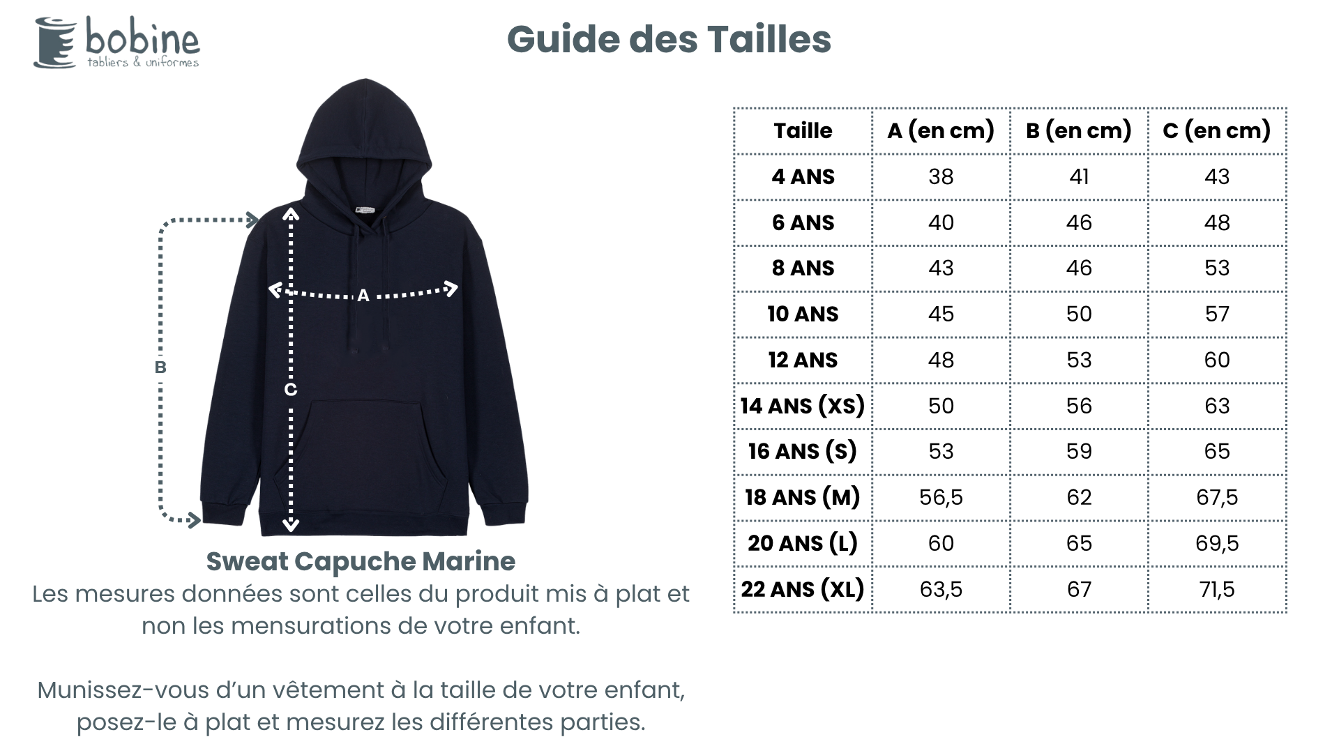 Guide des tailles