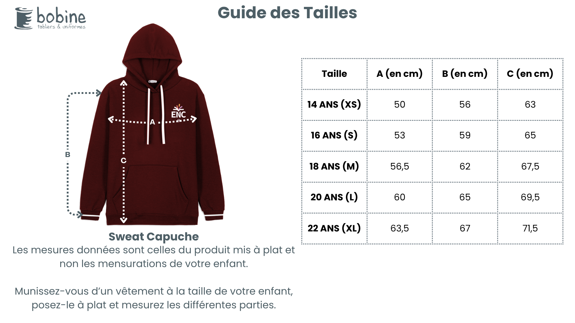 Guide des tailles