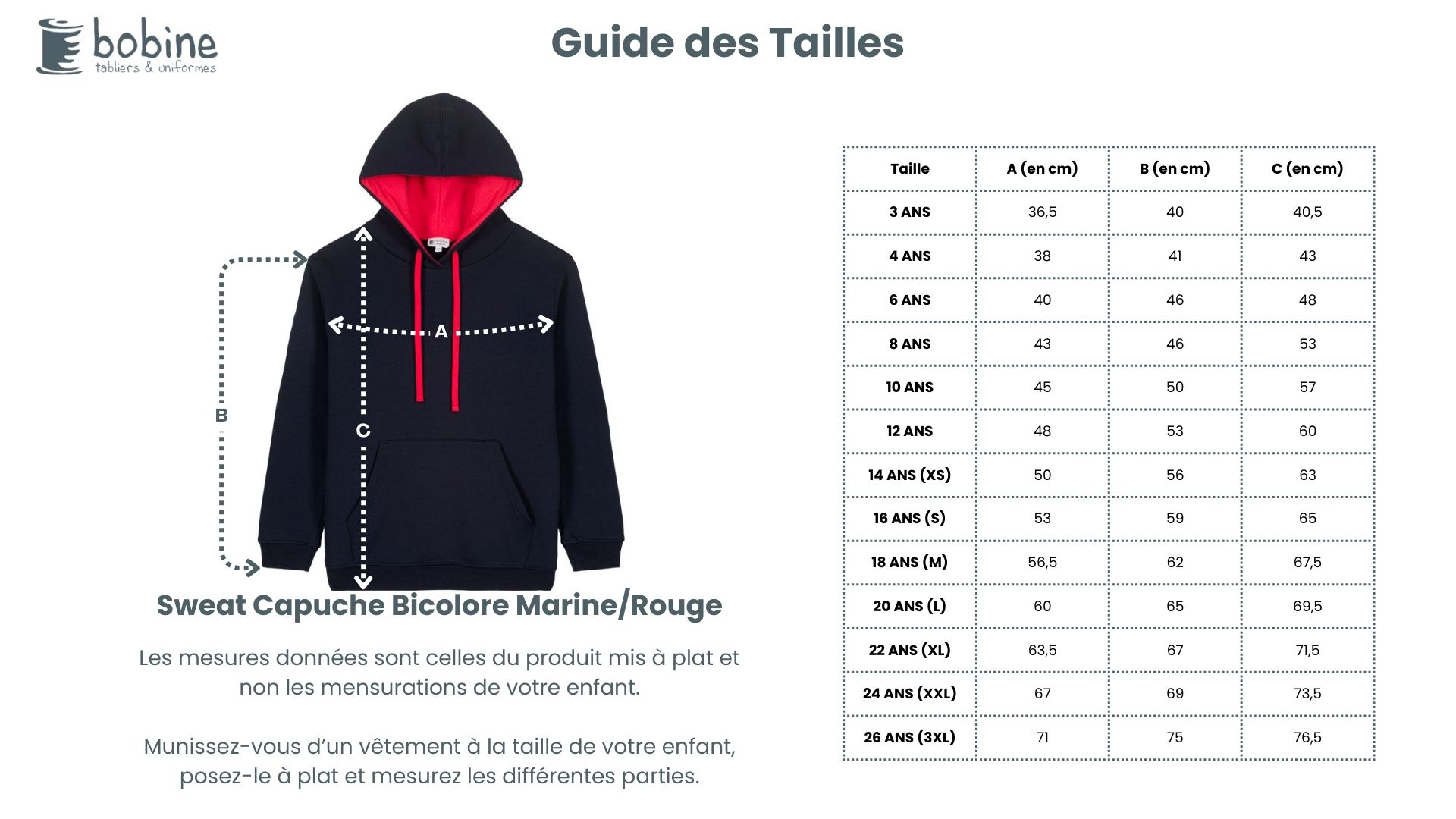 Guide des tailles