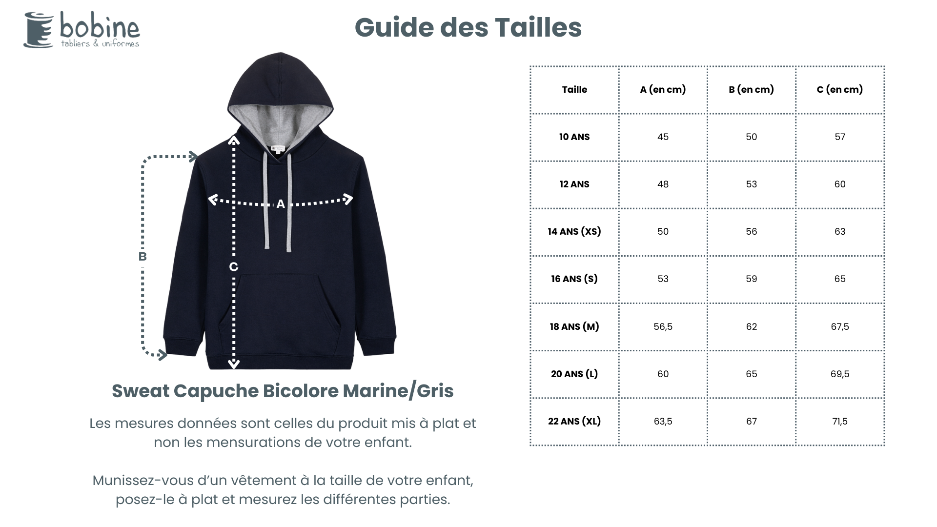 Guide des tailles