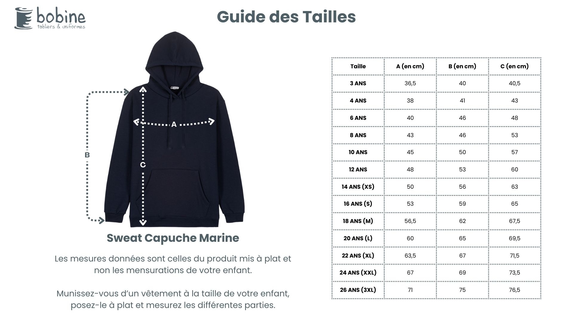 Guide des tailles